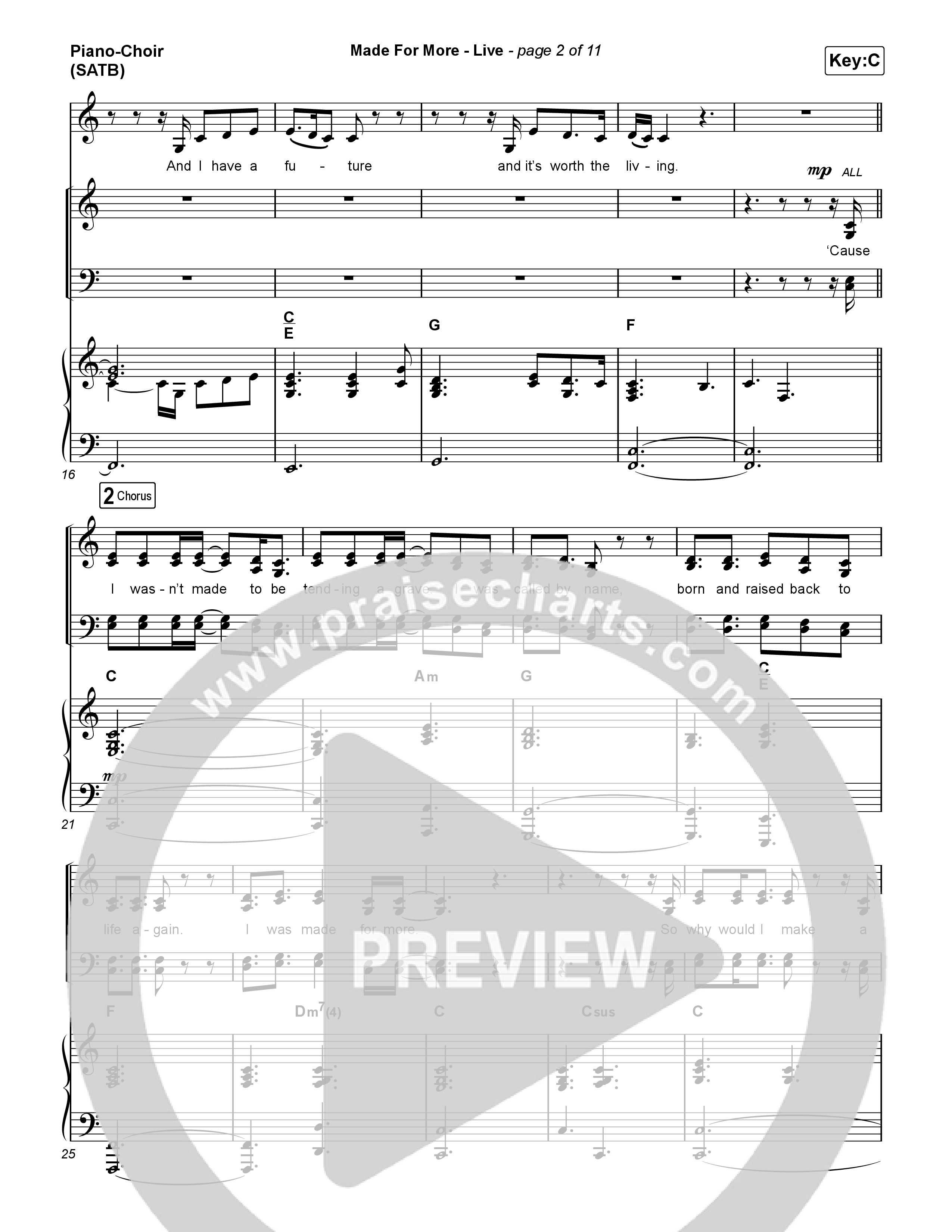 Made For More (Live) Piano/Vocal Pack (Bethel Music / Jenn Johnson / Josh Baldwin)