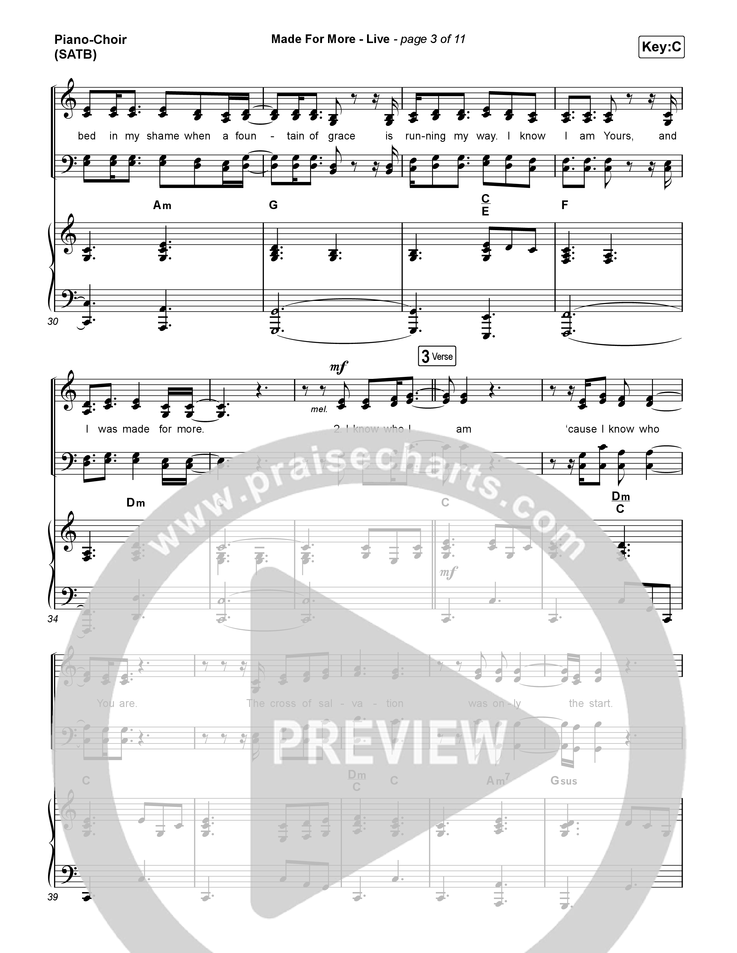 Made For More (Live) Piano/Vocal Pack (Bethel Music / Jenn Johnson / Josh Baldwin)