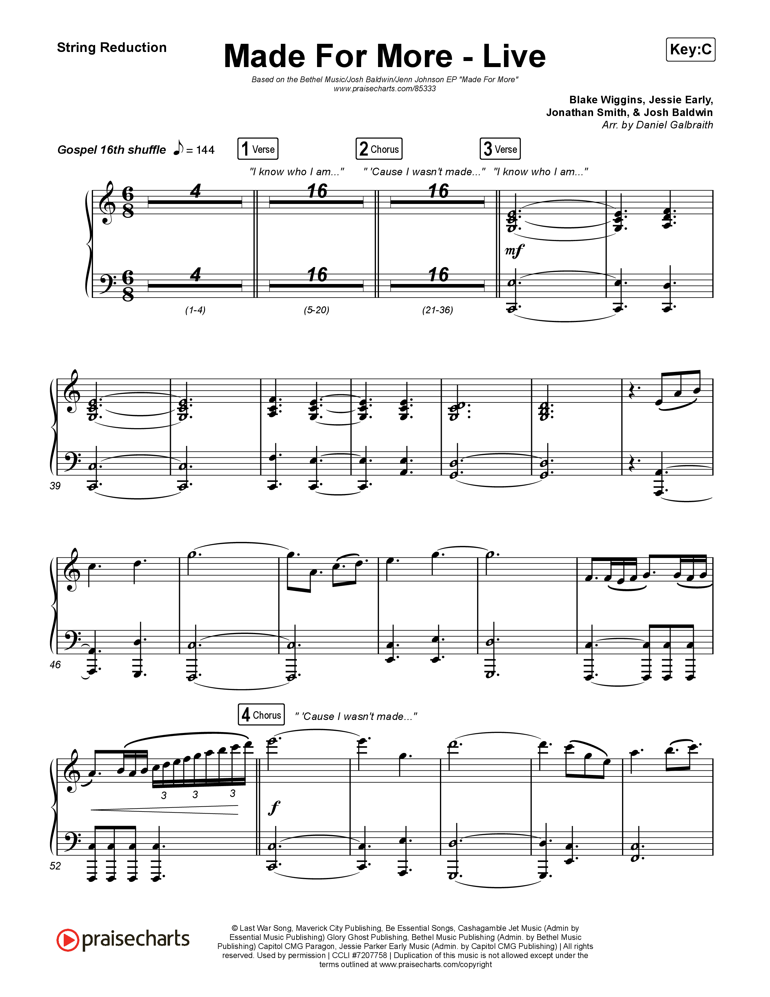 Made For More (Live) String Reduction (Bethel Music / Jenn Johnson / Josh Baldwin)