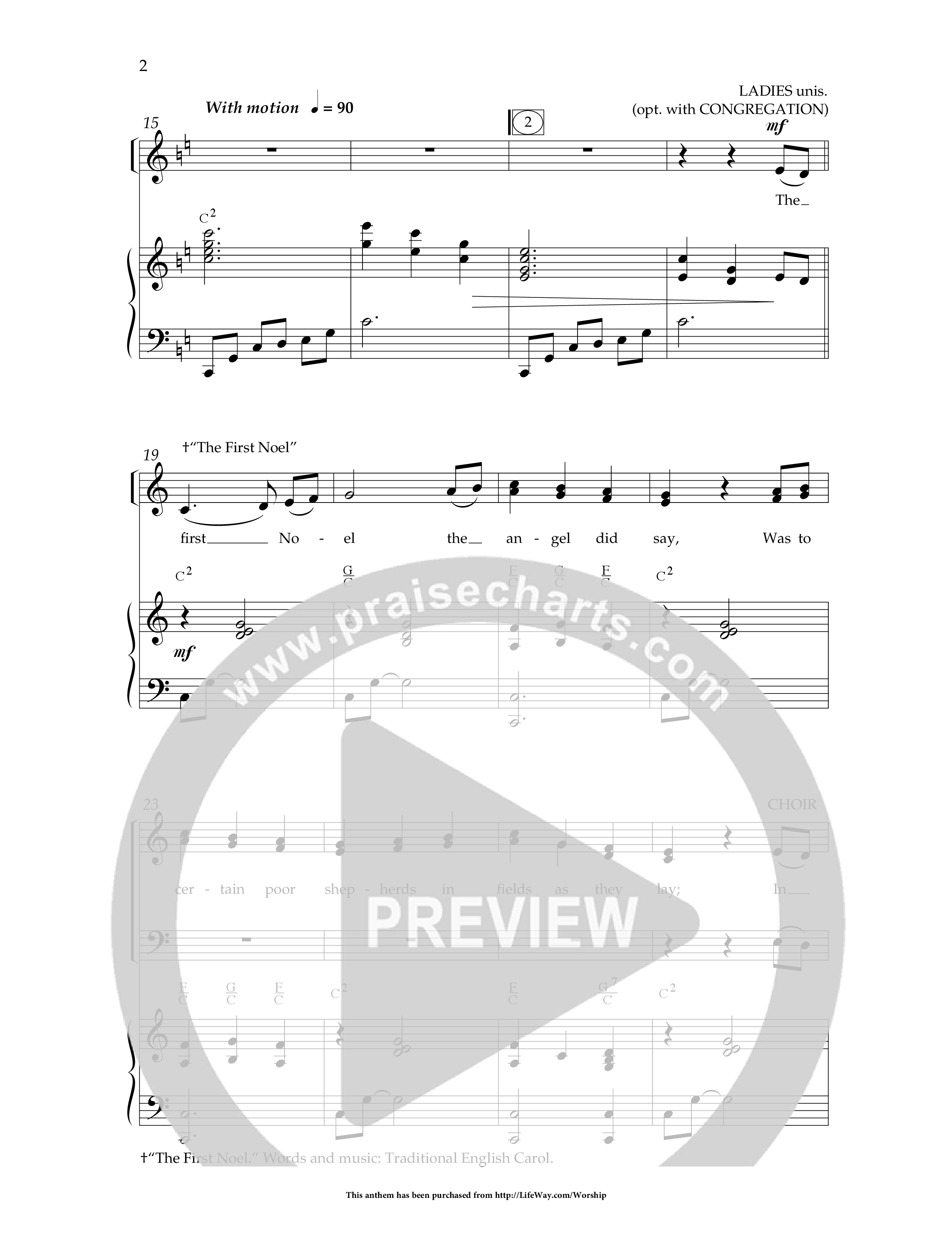 Gloria Medley (with The First Noel and Gloria) (Choral Anthem SATB) Anthem (SATB/Piano) (Lifeway Choral / Arr. Dennis Allen)