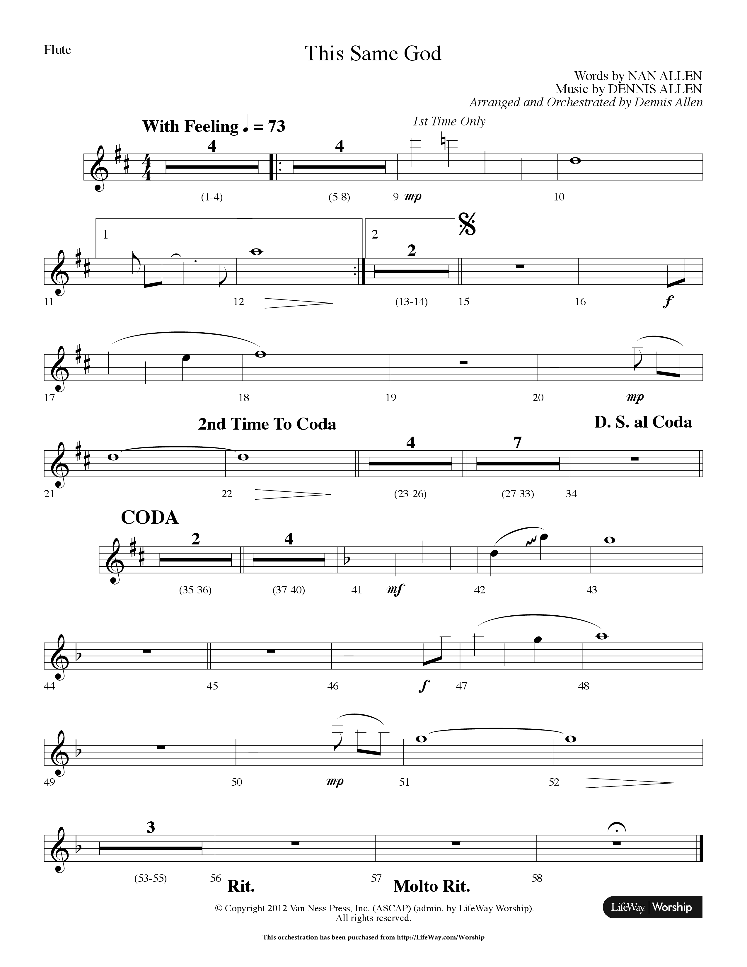 This Same God (Choral Anthem SATB) Flute (Lifeway Choral / Arr. Dennis Allen)