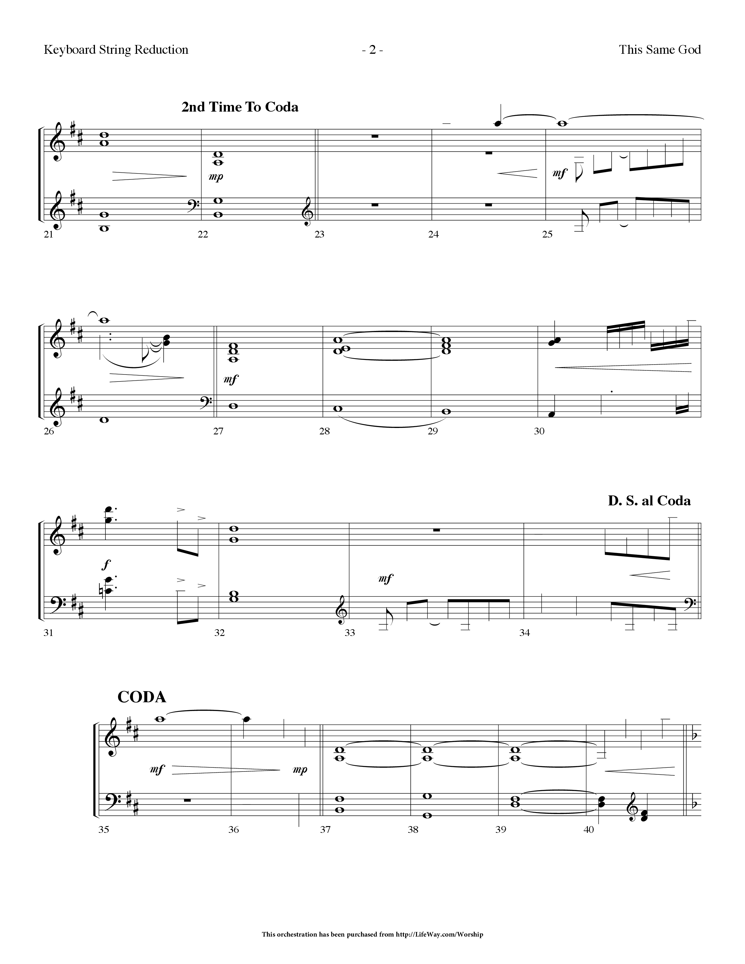This Same God (Choral Anthem SATB) String Reduction (Lifeway Choral / Arr. Dennis Allen)