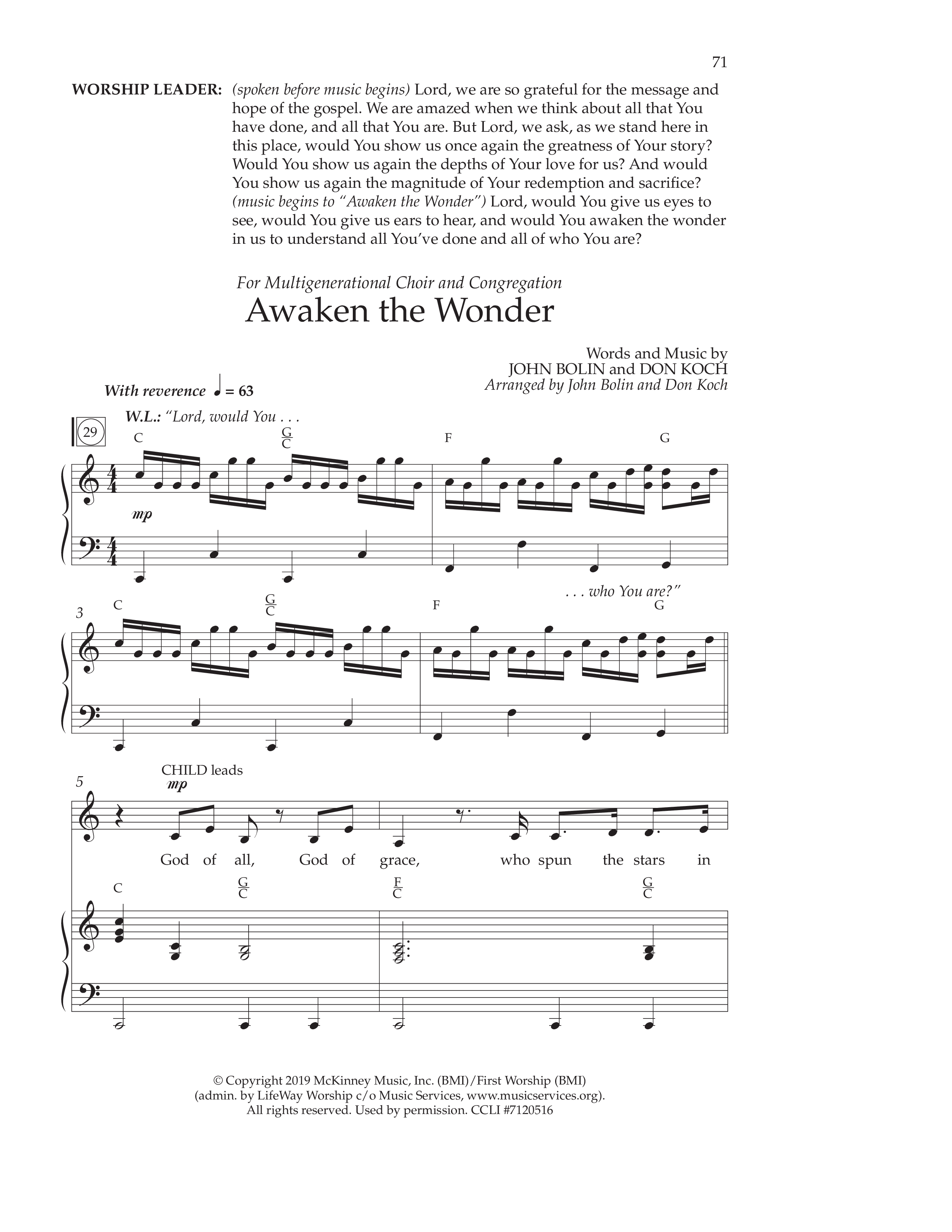 Always A King (7 Song Choral Collection) Song 5 (Piano SATB) (Lifeway Choral / Arr. John Bolin / Arr. Don Koch / Orch. Cliff Duren)
