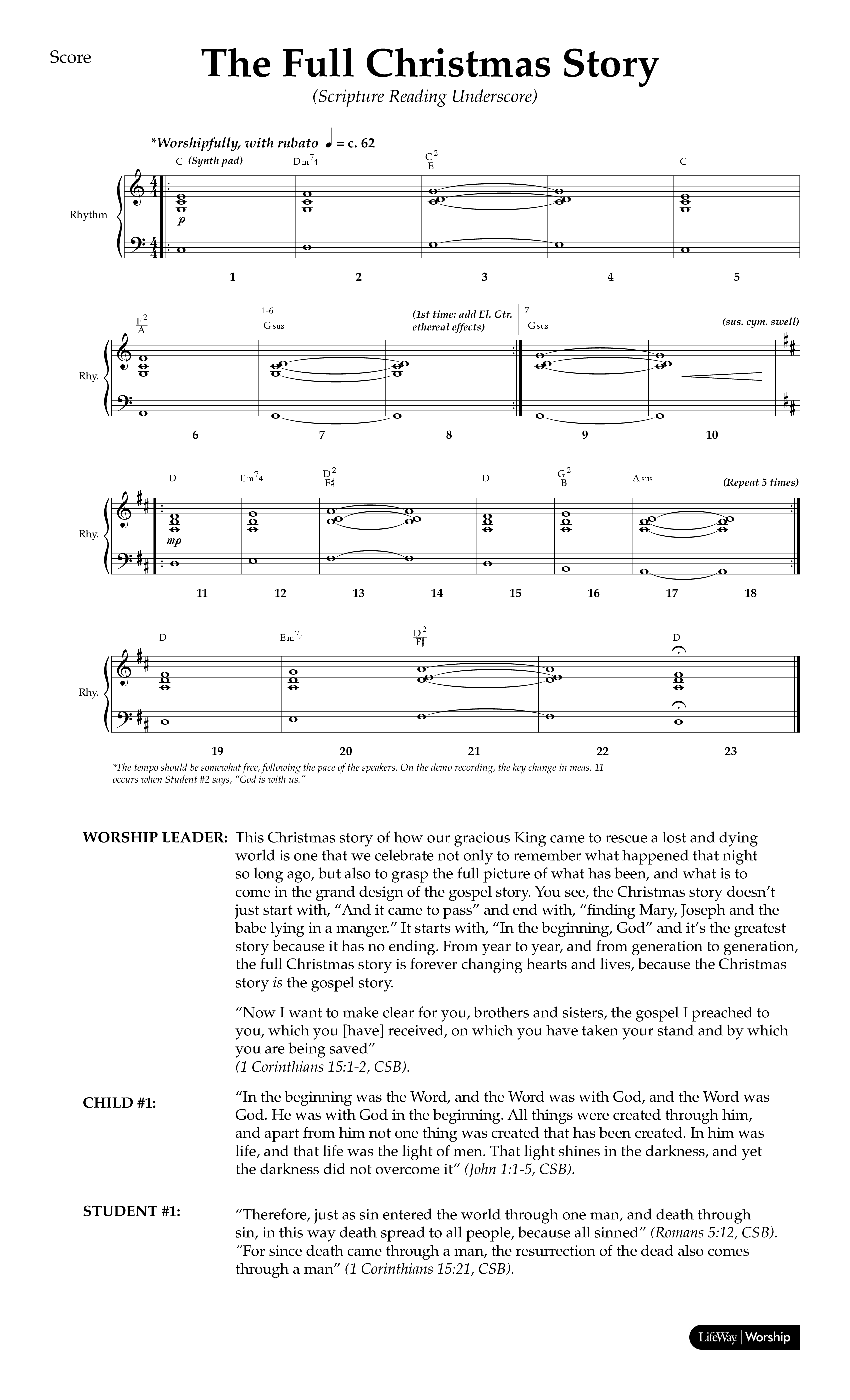 Always A King (7 Song Choral Collection) Song 6 (Orchestration) (Lifeway Choral / Arr. John Bolin / Arr. Don Koch / Orch. Cliff Duren)