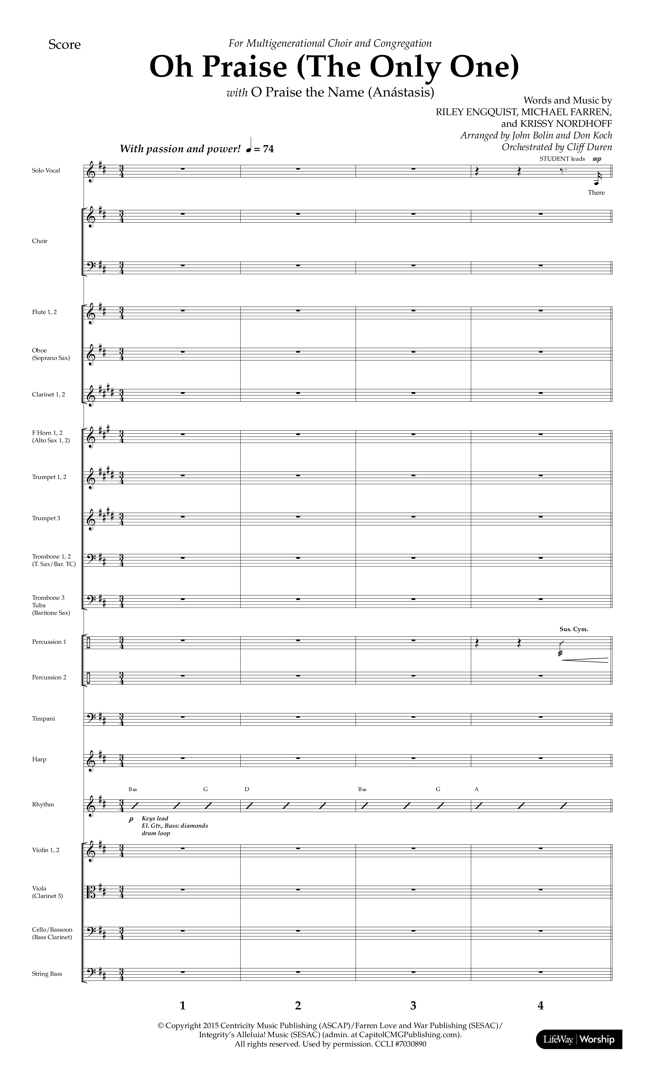 Always A King (7 Song Choral Collection) Song 7 (Orchestration) (Lifeway Choral / Arr. John Bolin / Arr. Don Koch / Orch. Cliff Duren)
