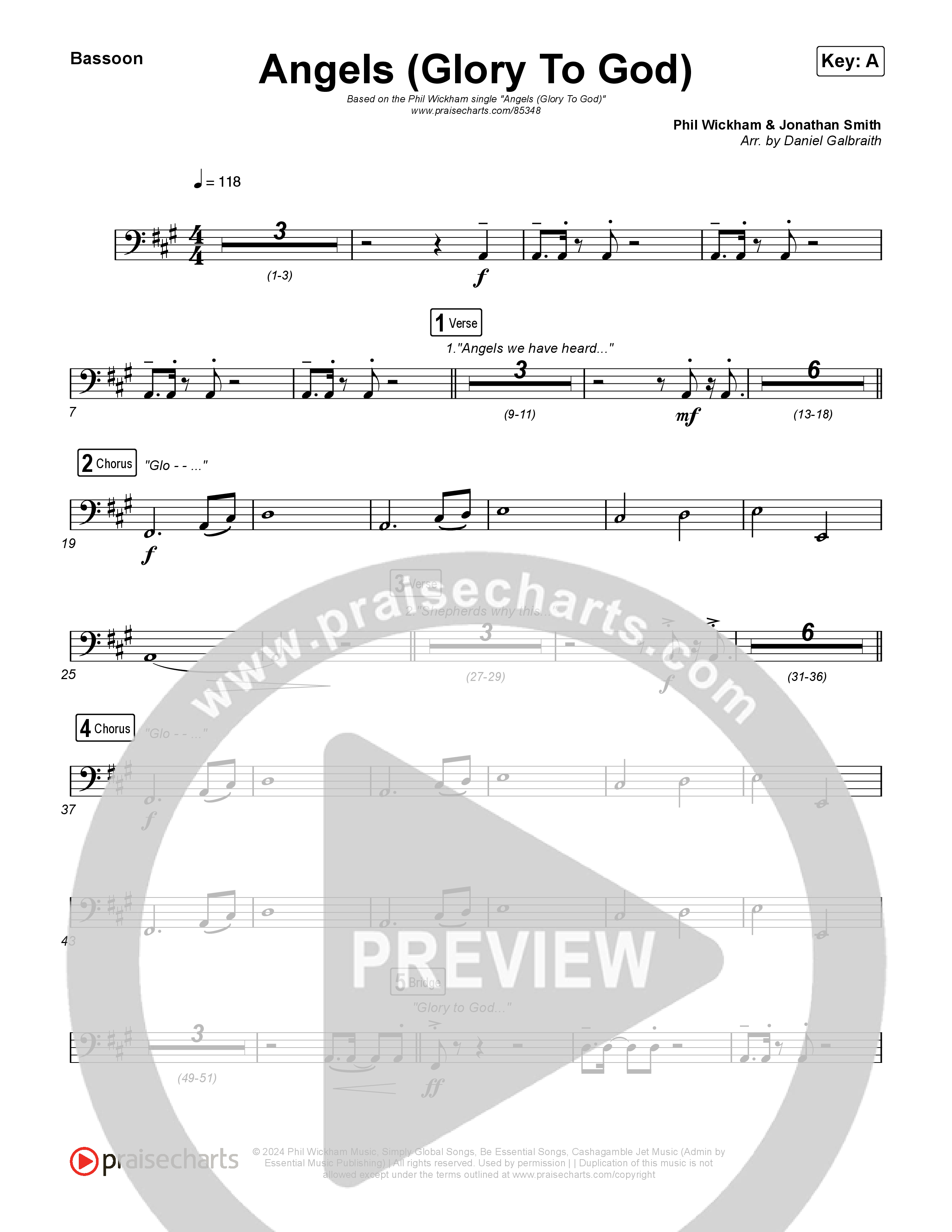 Angels (Glory To God) Bassoon (Phil Wickham)