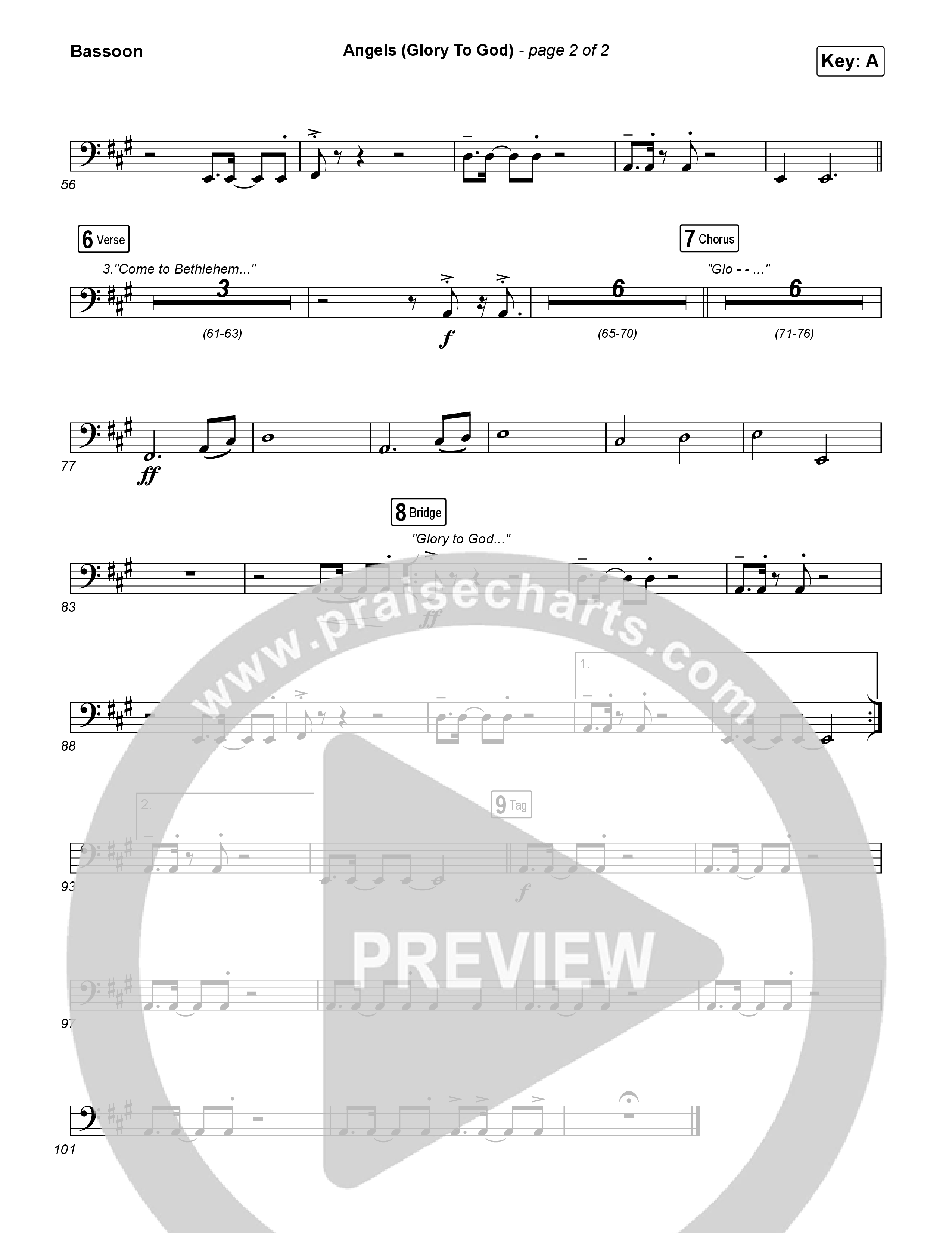 Angels (Glory To God) Bassoon (Phil Wickham)