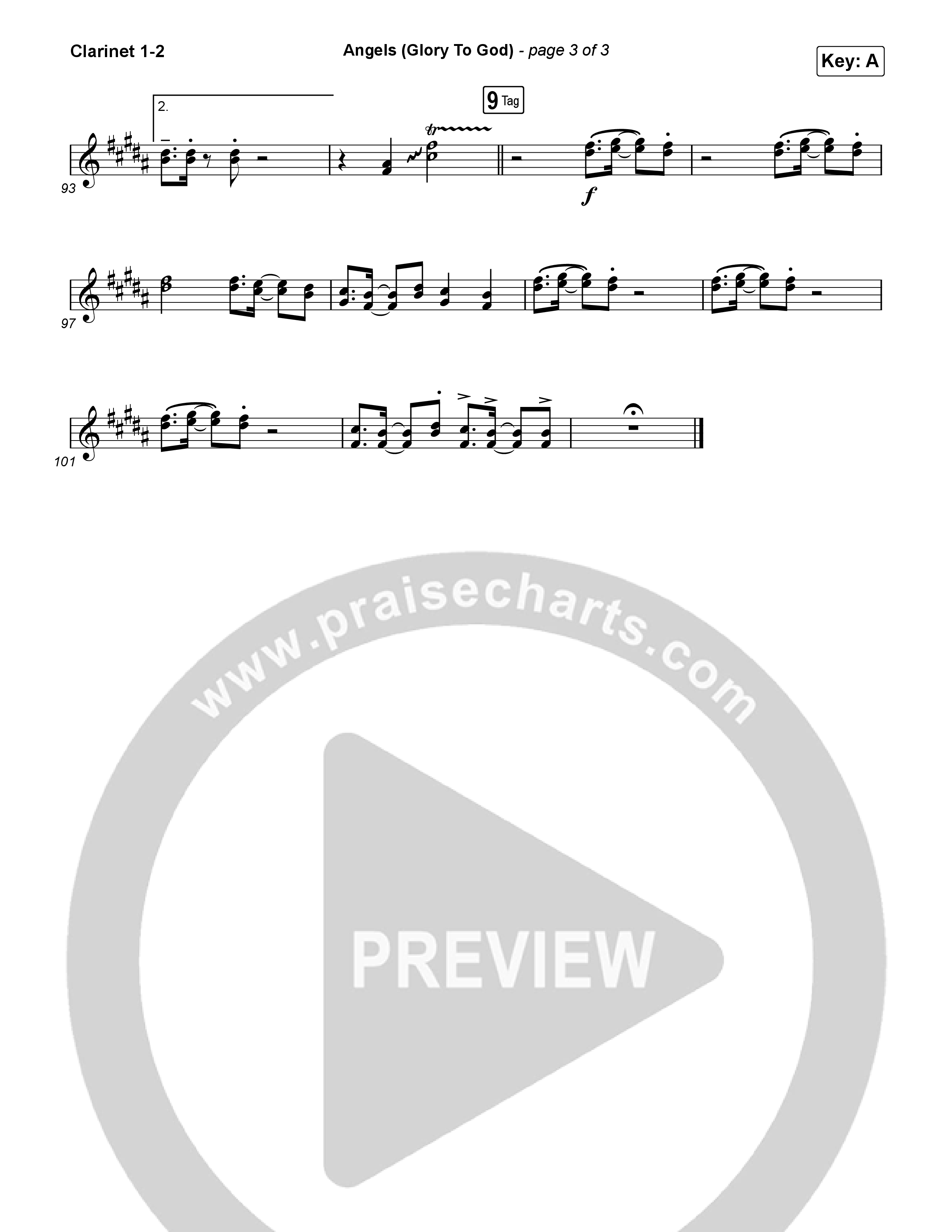 Angels (Glory To God) Clarinet 1,2 (Phil Wickham)