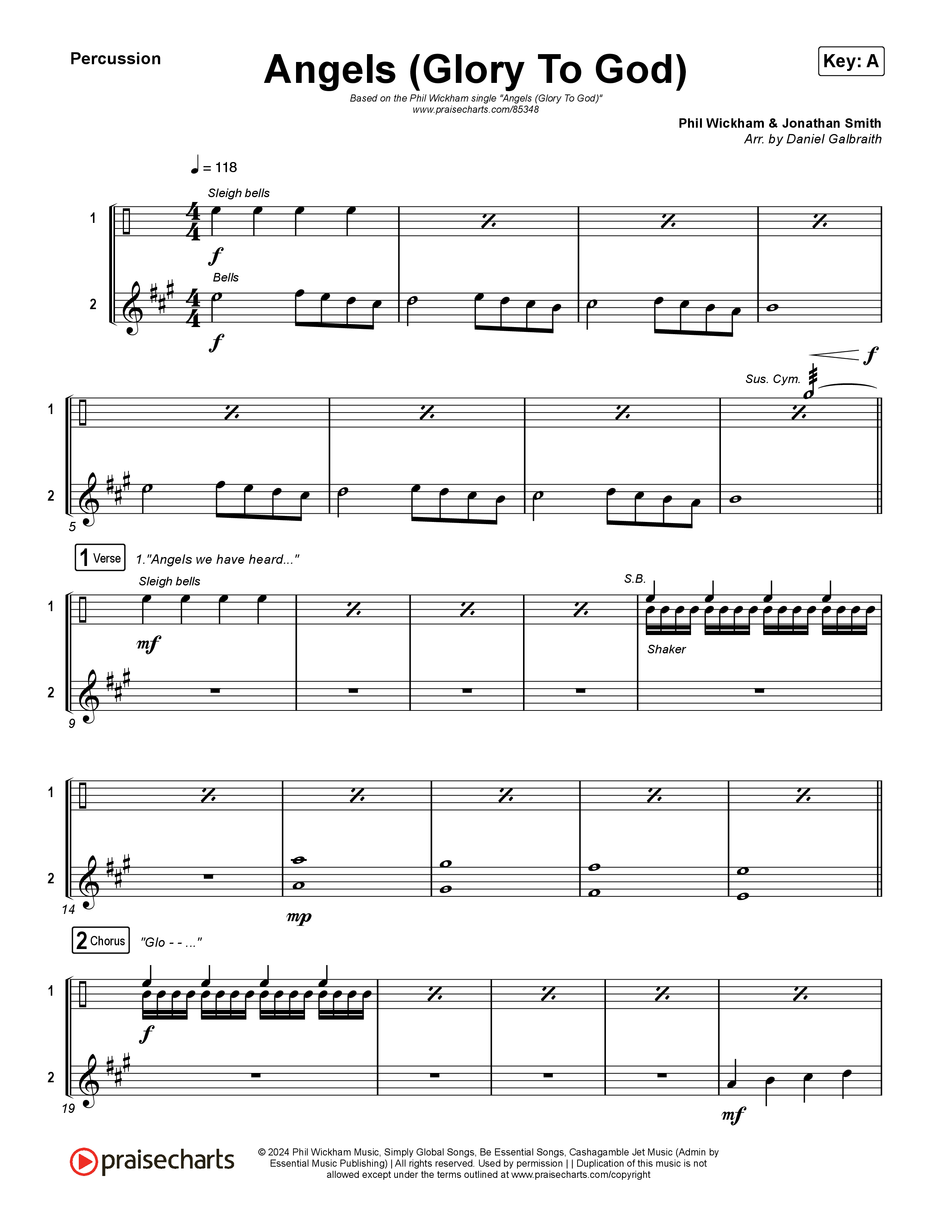 Angels (Glory To God) Percussion (Phil Wickham)