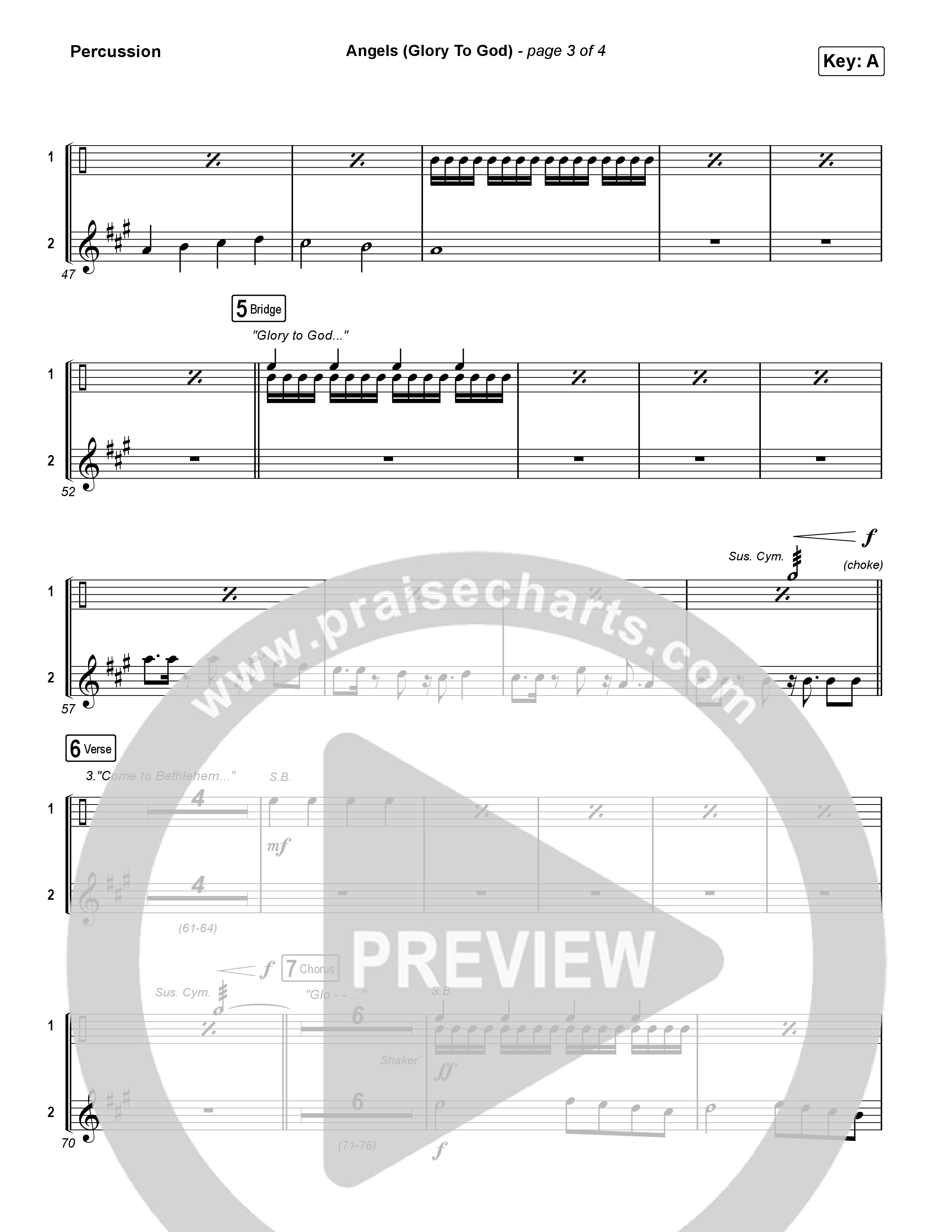 Angels (Glory To God) Percussion (Phil Wickham)