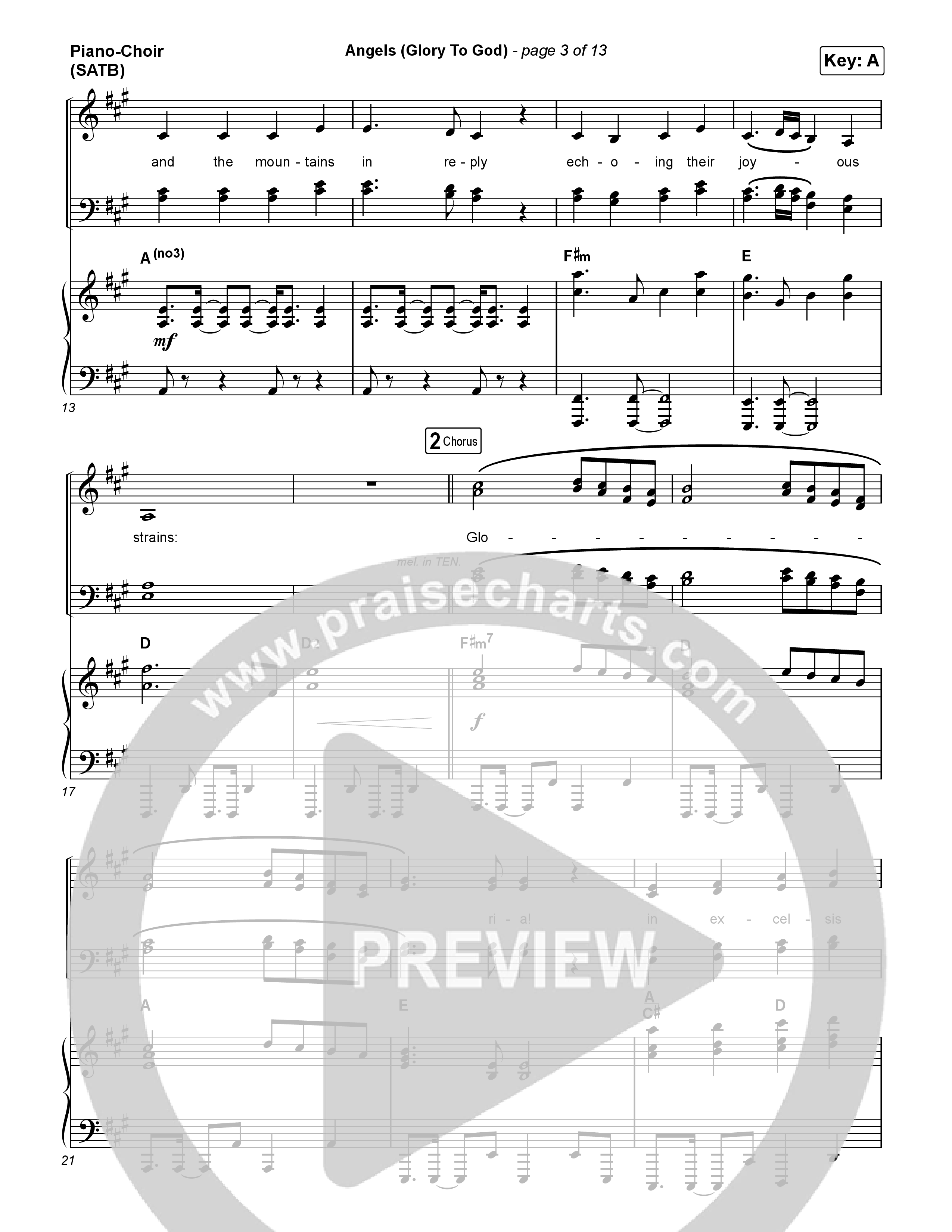 Angels (Glory To God) Piano/Vocal (SATB) (Phil Wickham)
