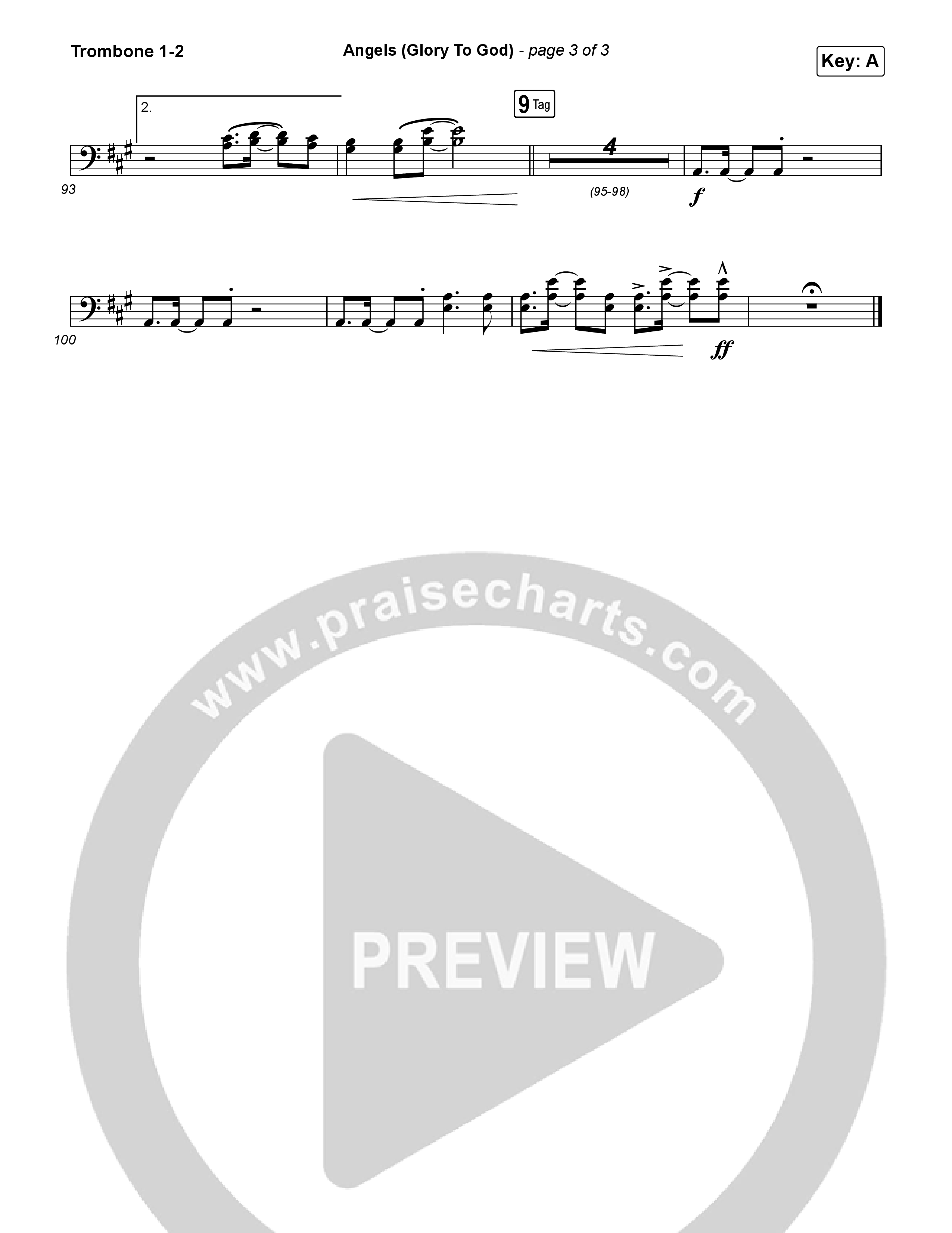 Angels (Glory To God) Trombone 1/2 (Phil Wickham)