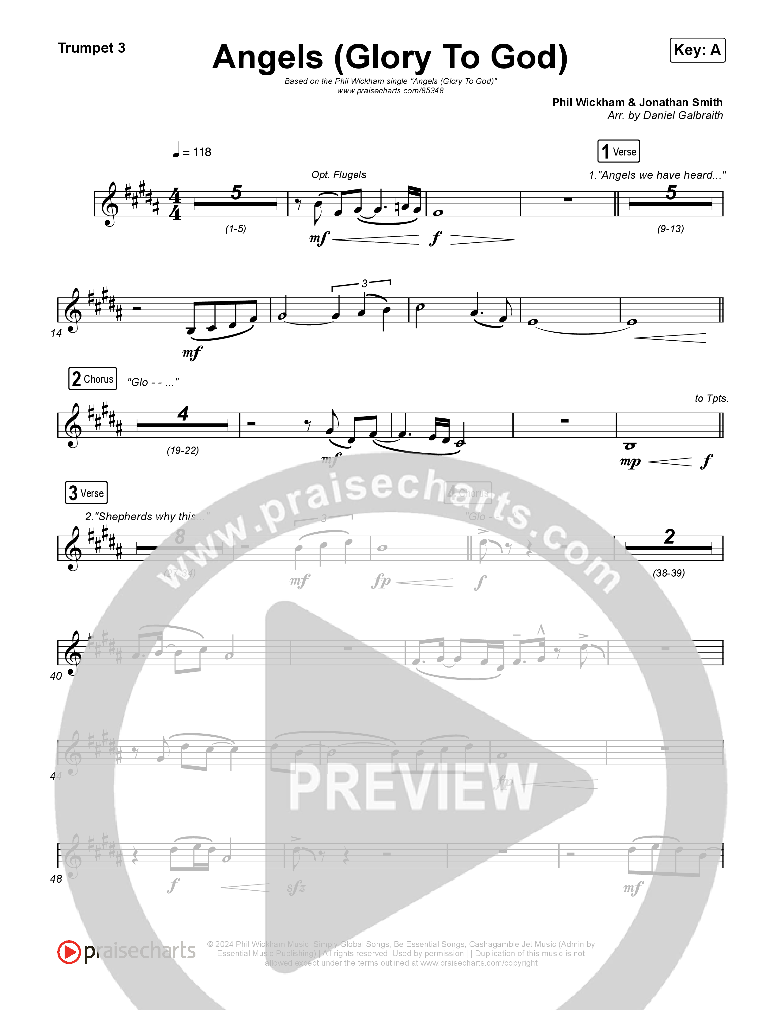 Angels (Glory To God) Trumpet 1,2 (Phil Wickham)