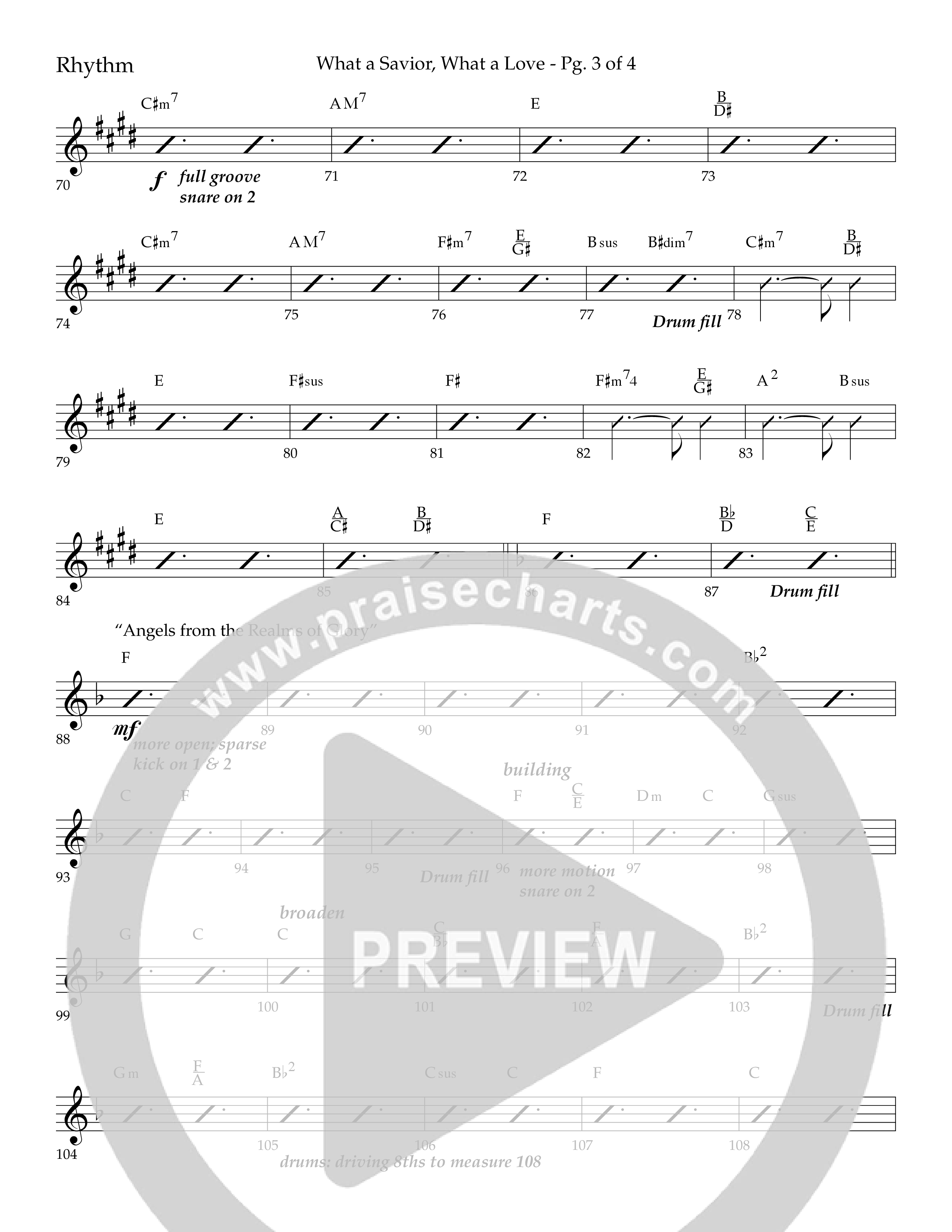 What A Savior What A Love (with Joy To The World, Hark The Herald Angels, Angels From The Realms) (Choral Anthem SATB) Lead Melody & Rhythm (Lifeway Choral / Arr. John Bolin / Arr. Don Koch)