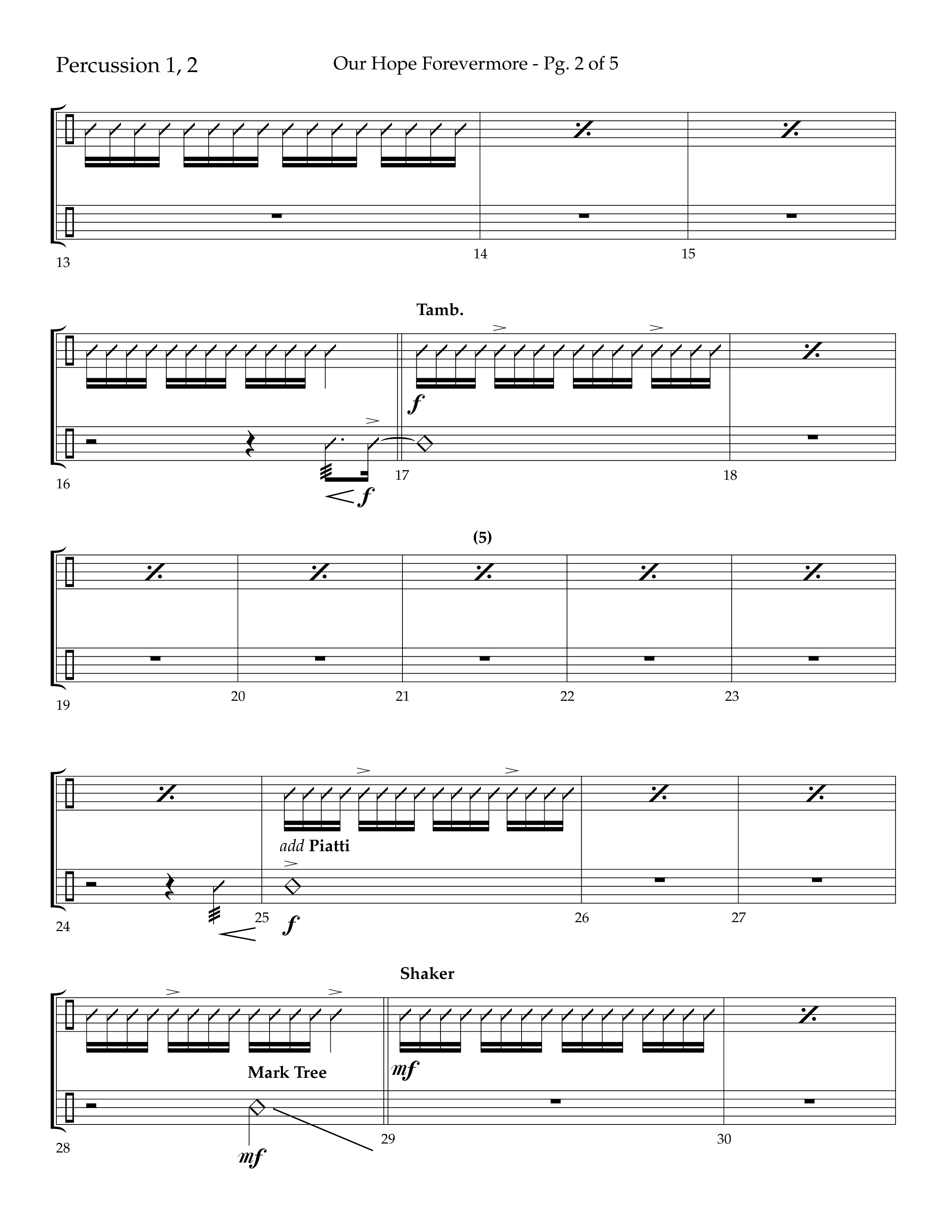 Our Hope Forevermore (Choral Anthem SATB) Percussion 1/2 (Lifeway Choral / Arr. John Bolin / Arr. Don Koch)