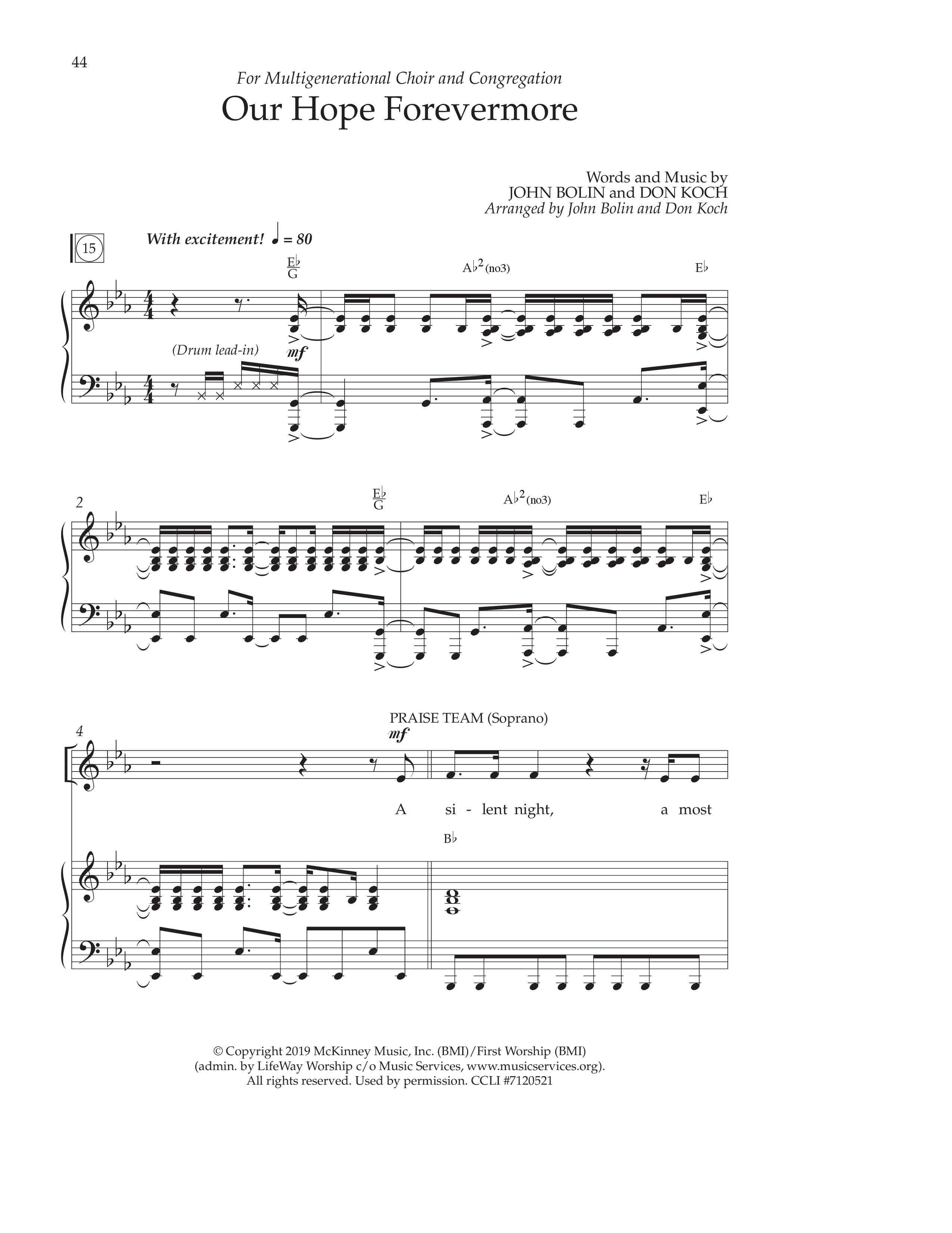 Our Hope Forevermore (Choral Anthem SATB) Anthem (SATB/Piano) (Lifeway Choral / Arr. John Bolin / Arr. Don Koch)