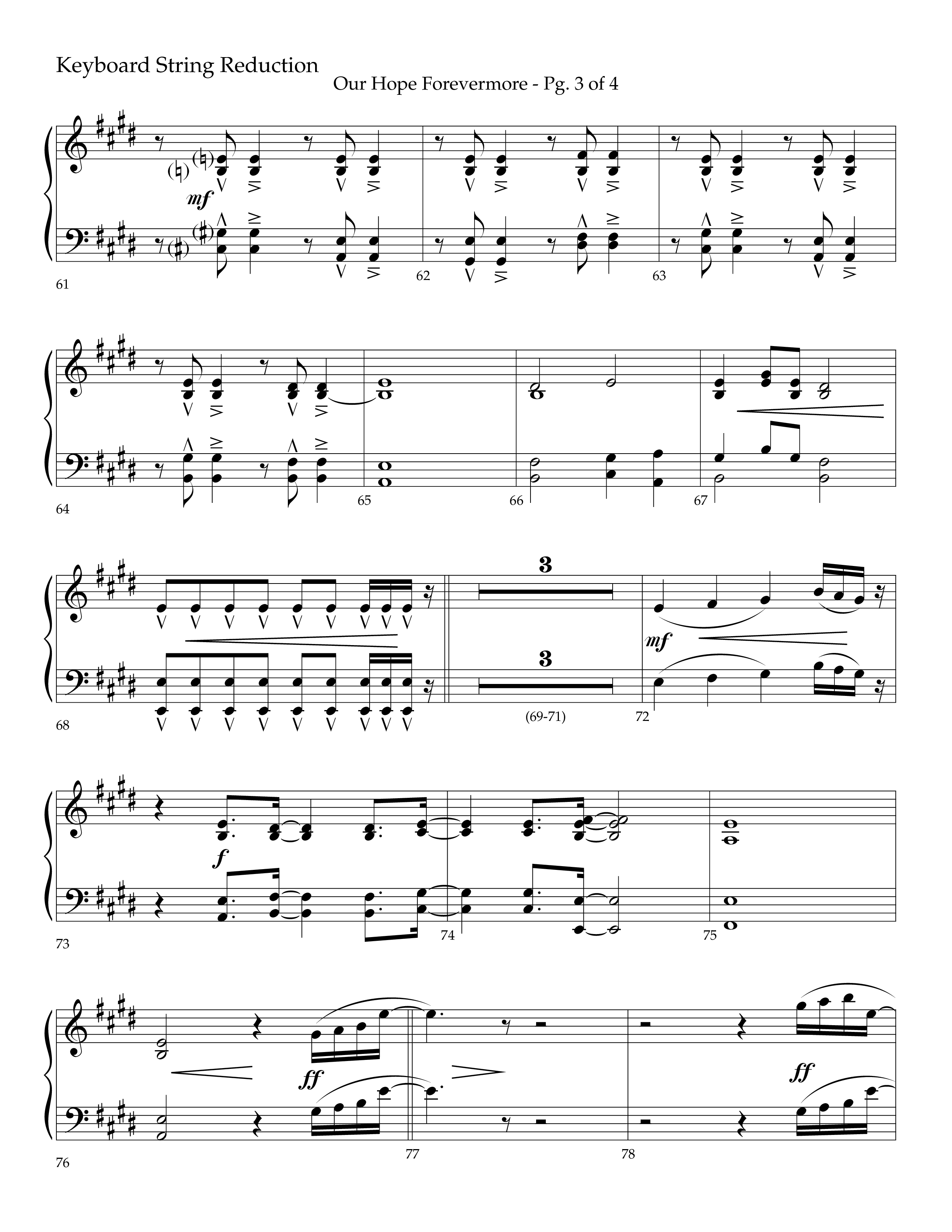 Our Hope Forevermore (Choral Anthem SATB) String Reduction (Lifeway Choral / Arr. John Bolin / Arr. Don Koch)