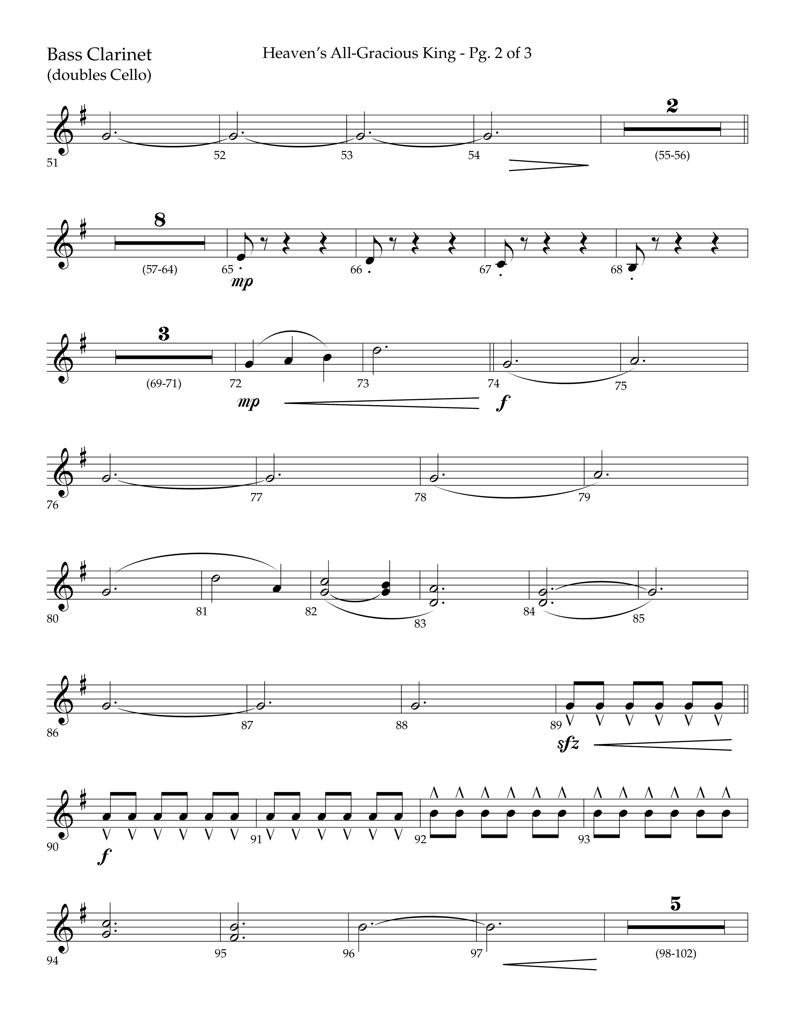 Heaven's All Gracious King (with It Came Upon A Midnight Clear, Away In A Manger, O Come O Come Emma (Choral Anthem SATB) Bass Clarinet (Lifeway Choral / Arr. John Bolin / Arr. Don Koch)
