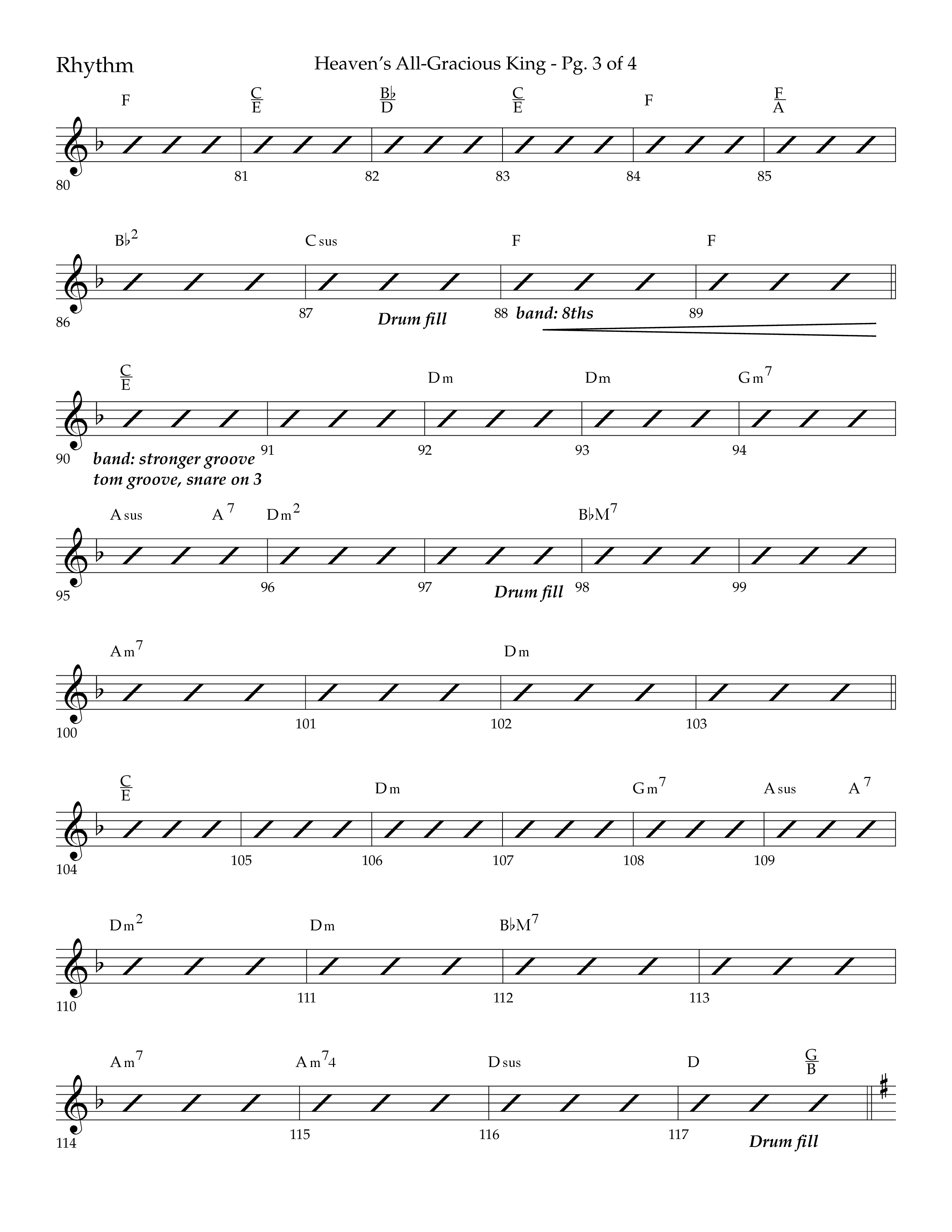 Heaven's All Gracious King (with It Came Upon A Midnight Clear, Away In A Manger, O Come O Come Emma (Choral Anthem SATB) Rhythm Chart (Lifeway Choral / Arr. John Bolin / Arr. Don Koch)
