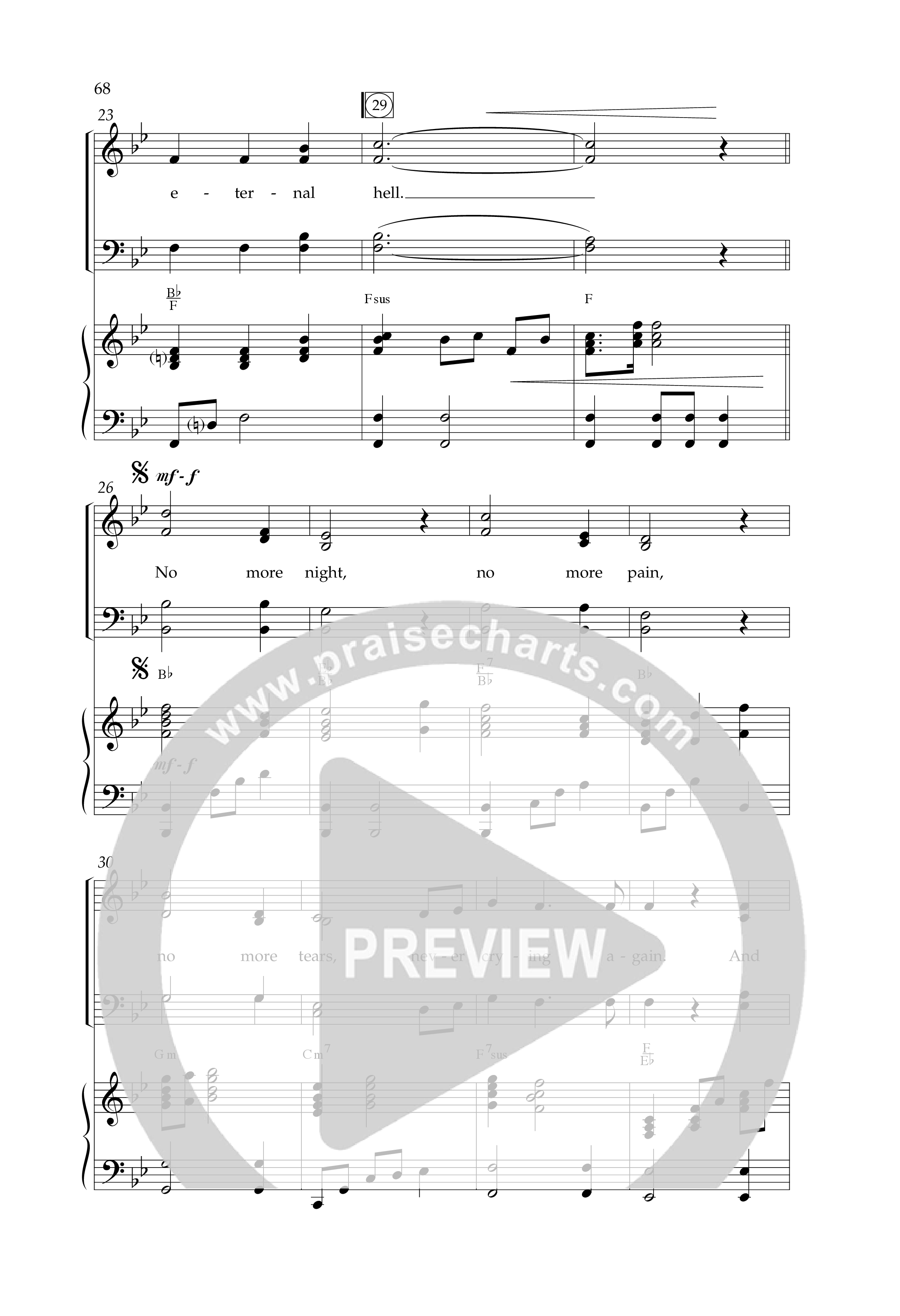 No More Night (Choral Anthem SATB) Anthem (SATB/Piano) (Lifeway Choral / Arr. Dennis Allen)