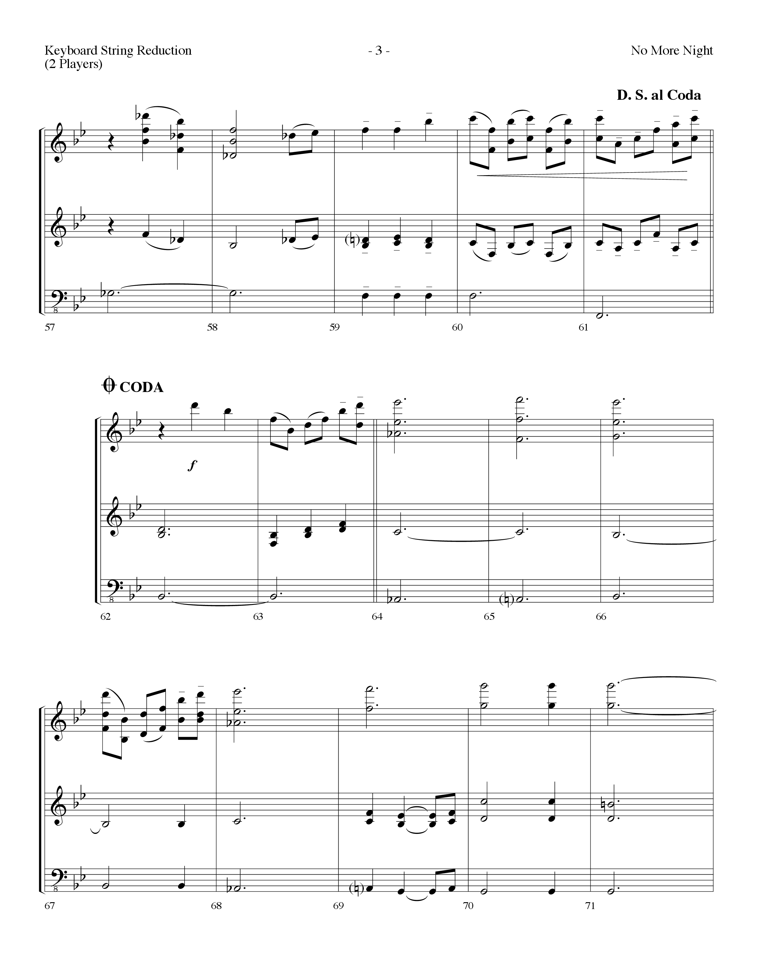 No More Night (Choral Anthem SATB) String Reduction (Lifeway Choral / Arr. Dennis Allen)
