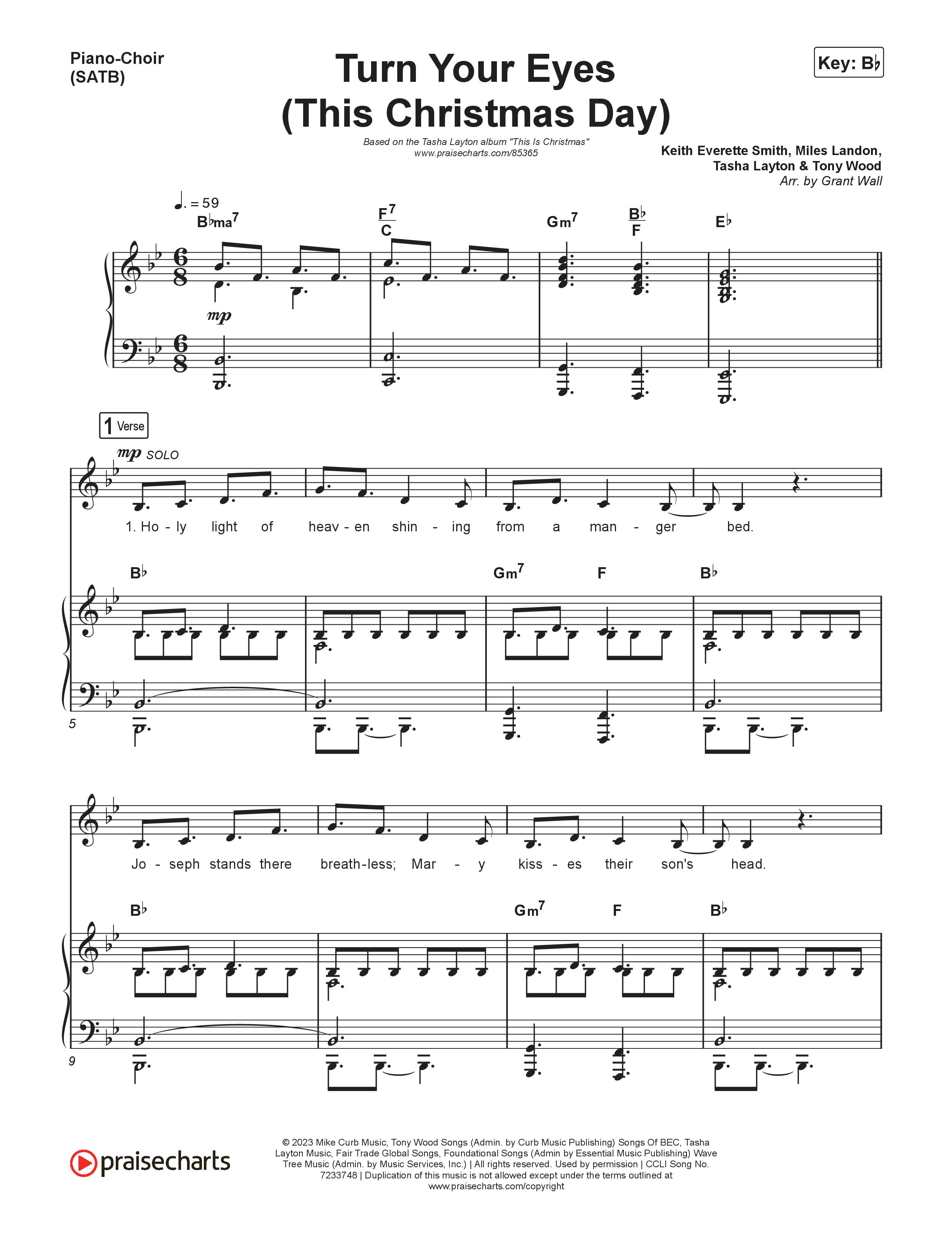 Turn Your Eyes (This Christmas Day) Piano/Vocal Pack (Tasha Layton)