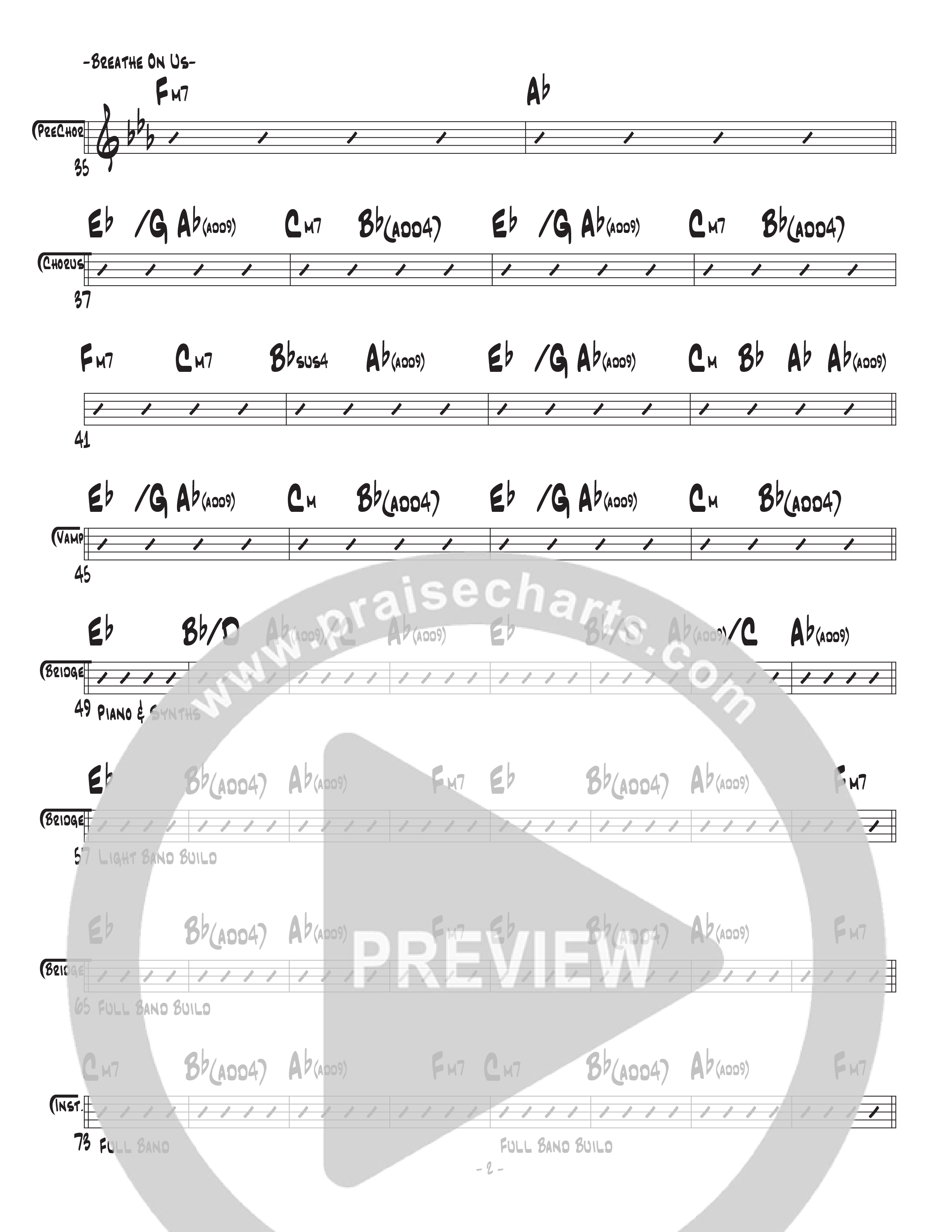 Breathe On Us (Live) Rhythm Chart (Central Live)