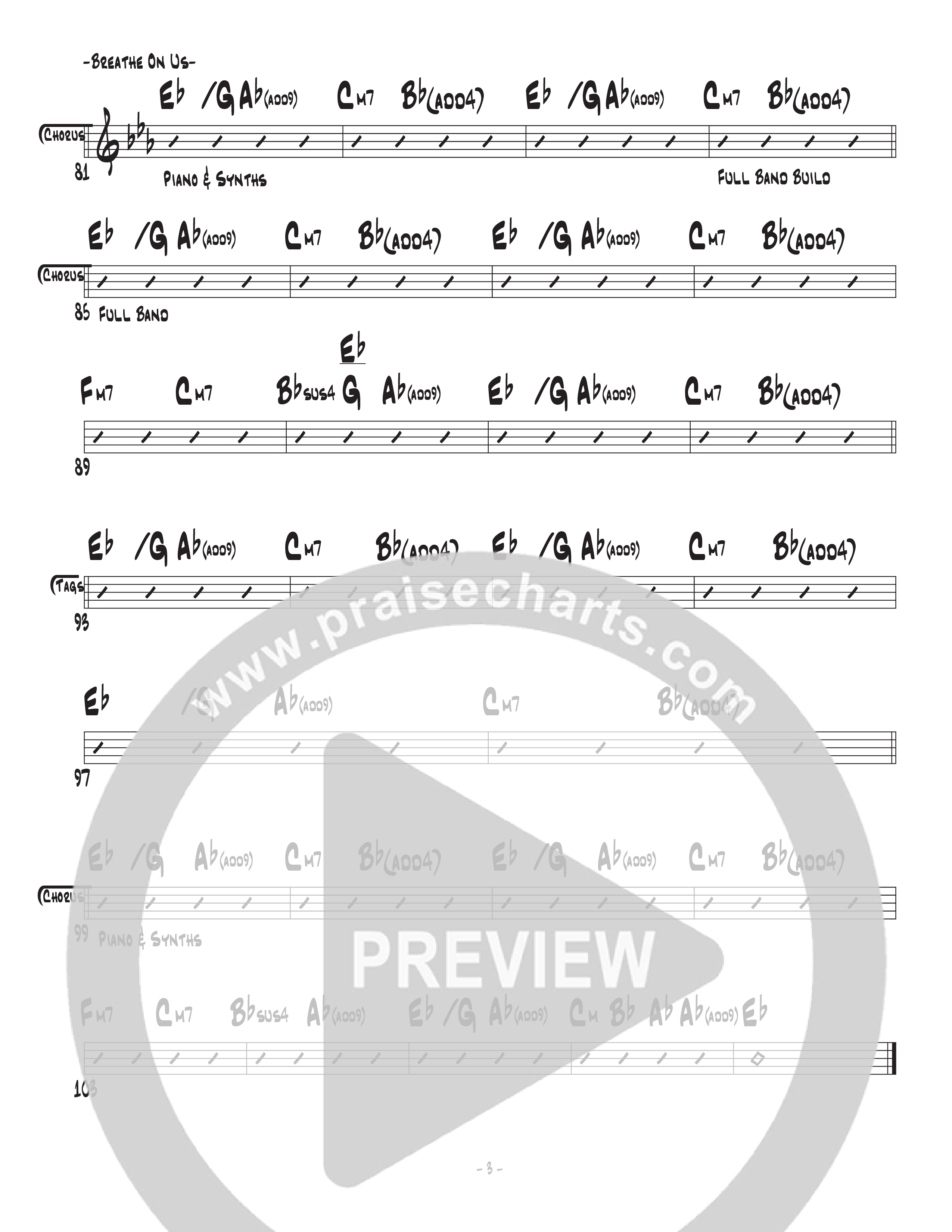 Breathe On Us (Live) Rhythm Chart (Central Live)