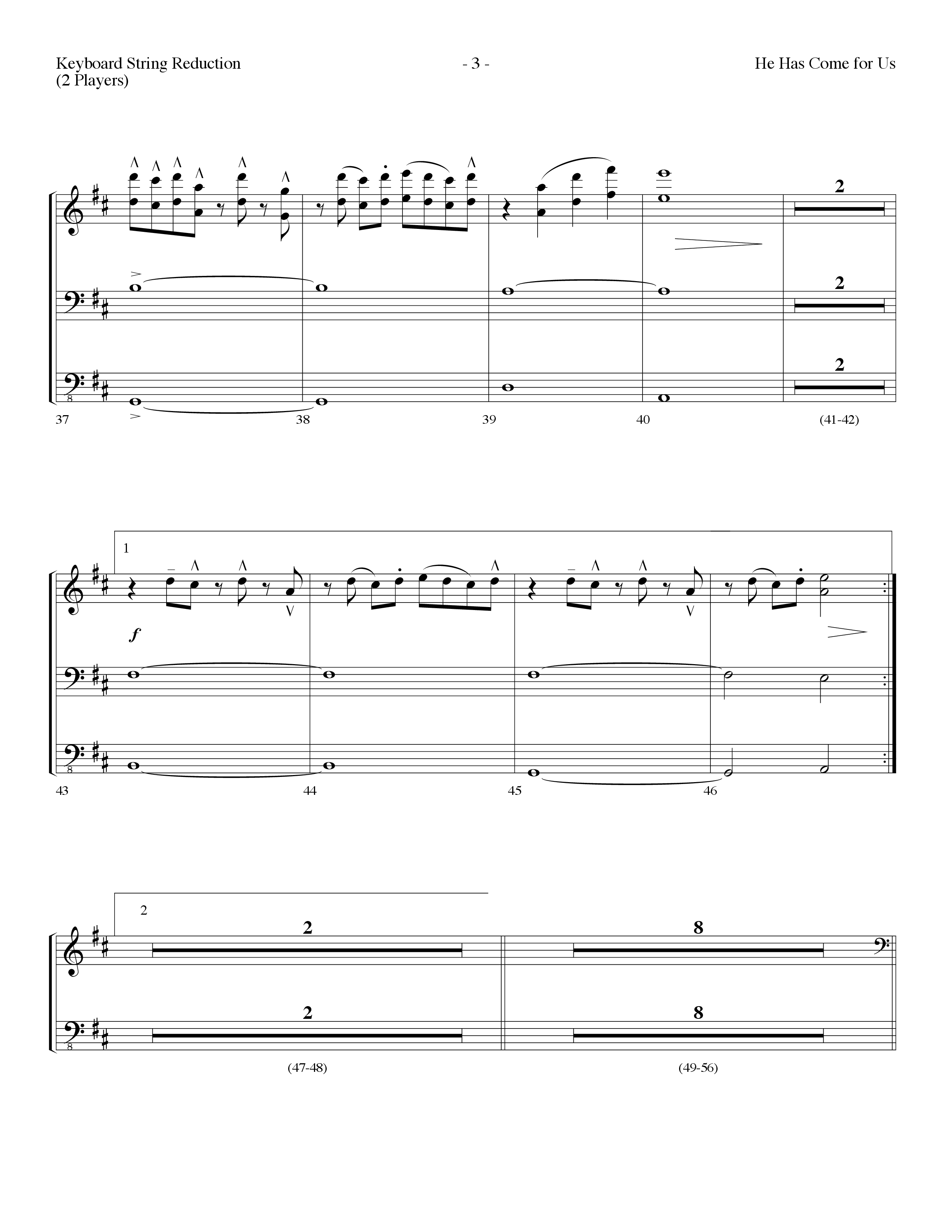 He Has Come For Us (God Rest Ye Merry Gentlemen) (Choral Anthem SATB) String Reduction (Lifeway Choral / Arr. Dennis Allen)