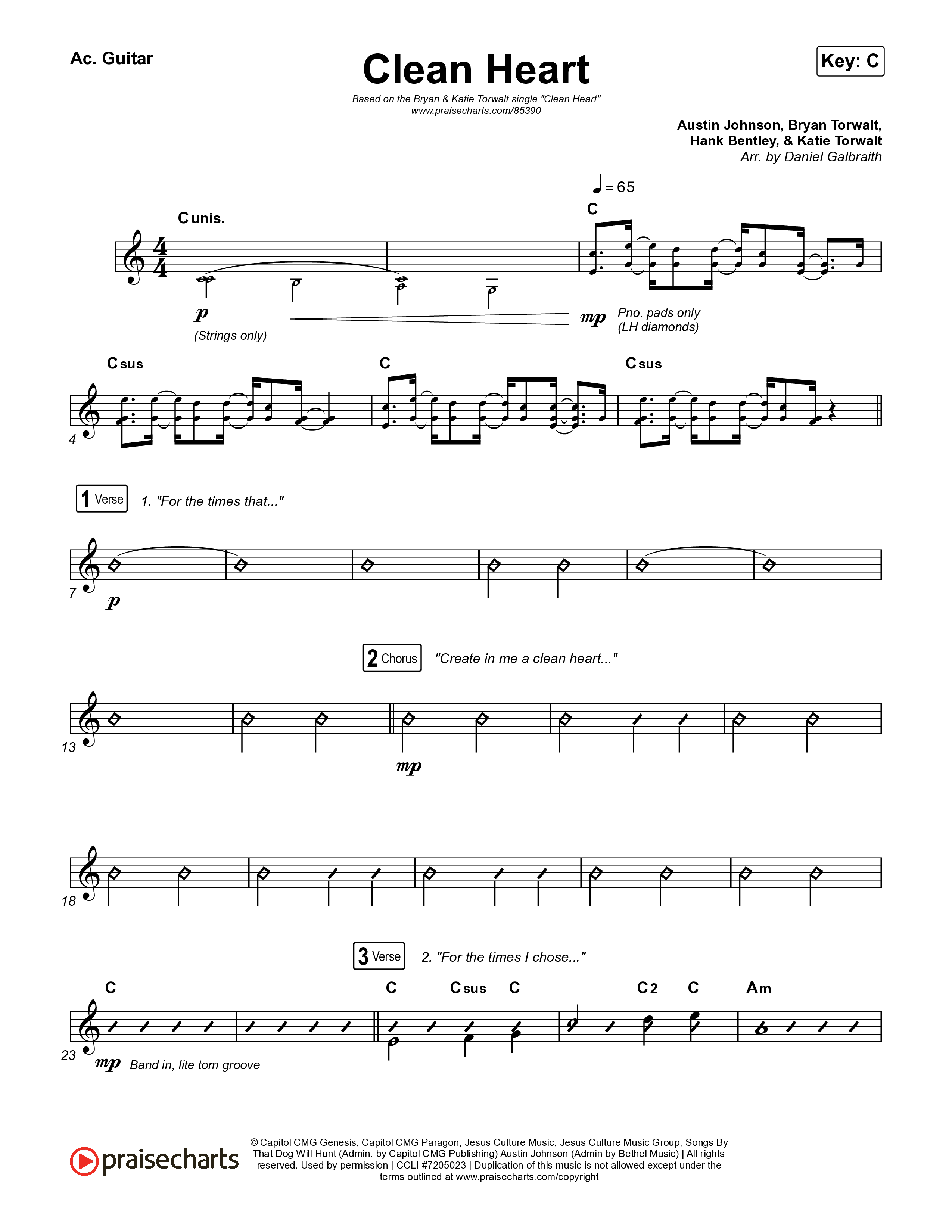 Clean Heart Acoustic Guitar (Bryan & Katie Torwalt)