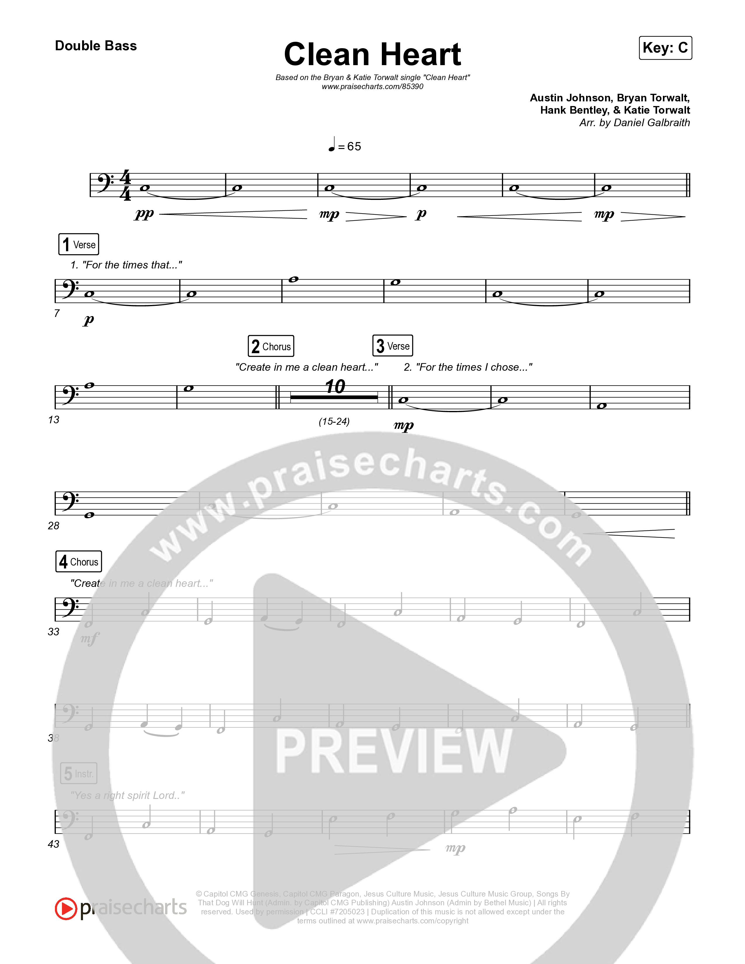 Clean Heart String Bass (Bryan & Katie Torwalt)