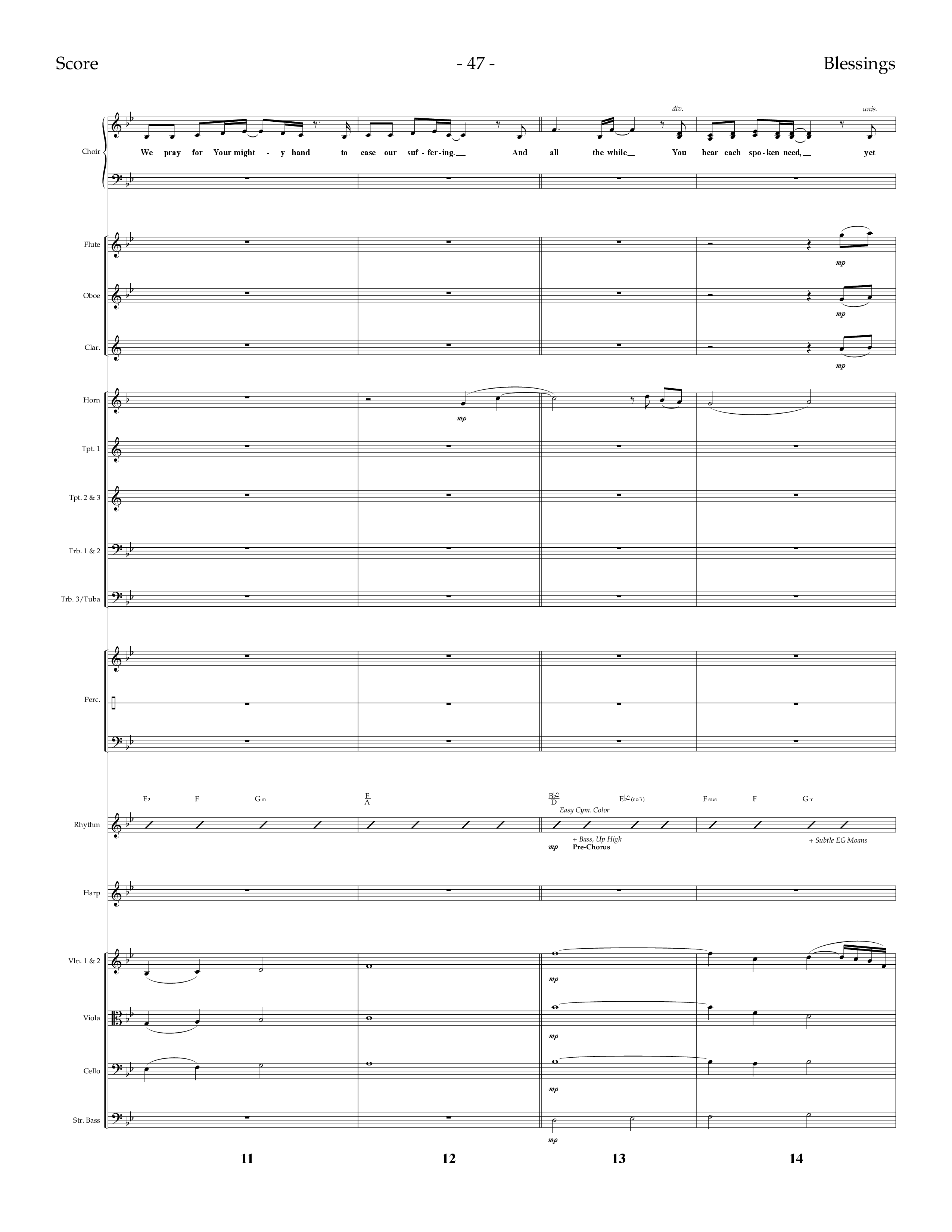 Blessings (Choral Anthem SATB) Orchestration (Lifeway Choral / Arr. Dennis Allen)