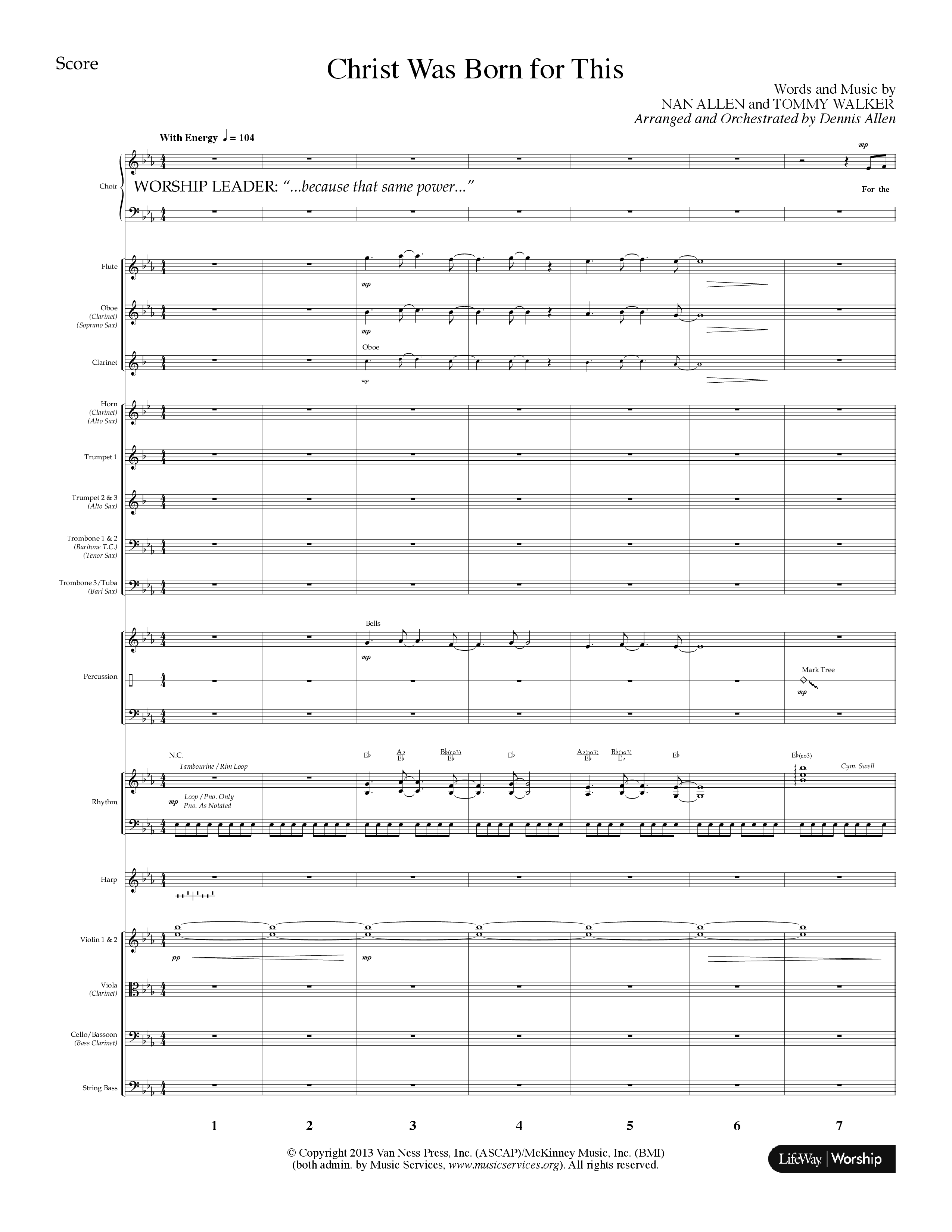 Christ Was Born For This (Choral Anthem SATB) Orchestration (Lifeway Choral / Arr. Dennis Allen)