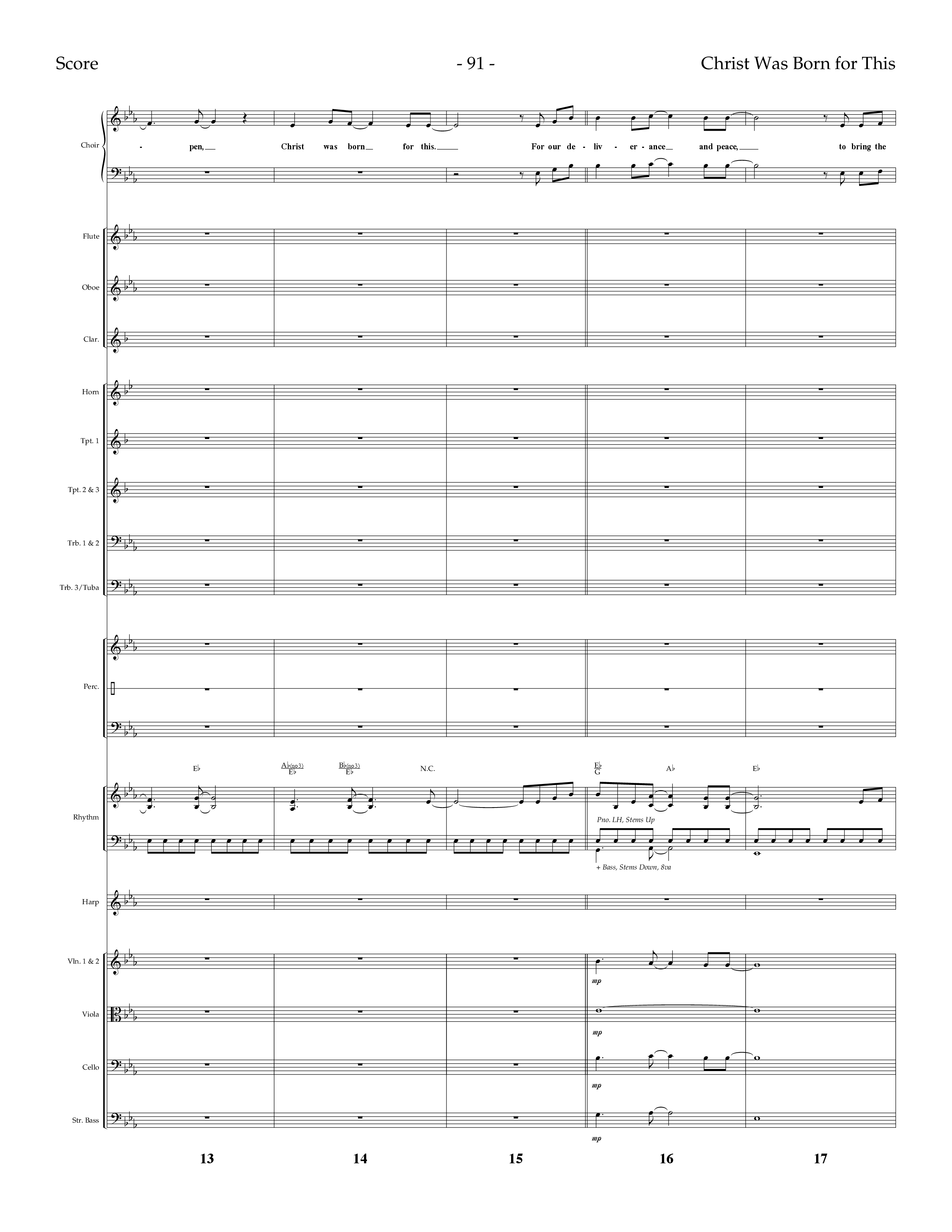 Christ Was Born For This (Choral Anthem SATB) Orchestration (Lifeway Choral / Arr. Dennis Allen)