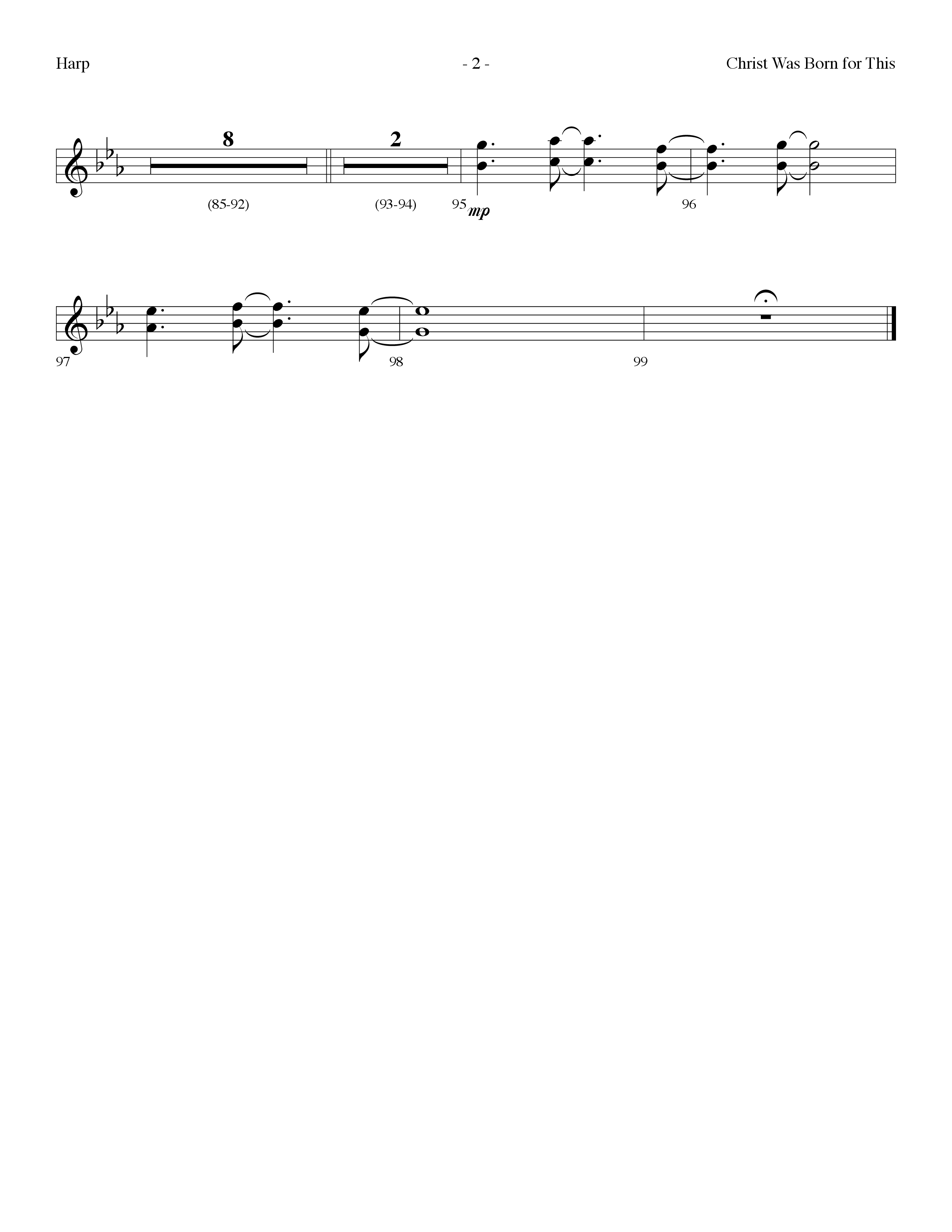 Christ Was Born For This (Choral Anthem SATB) Harp (Lifeway Choral / Arr. Dennis Allen)