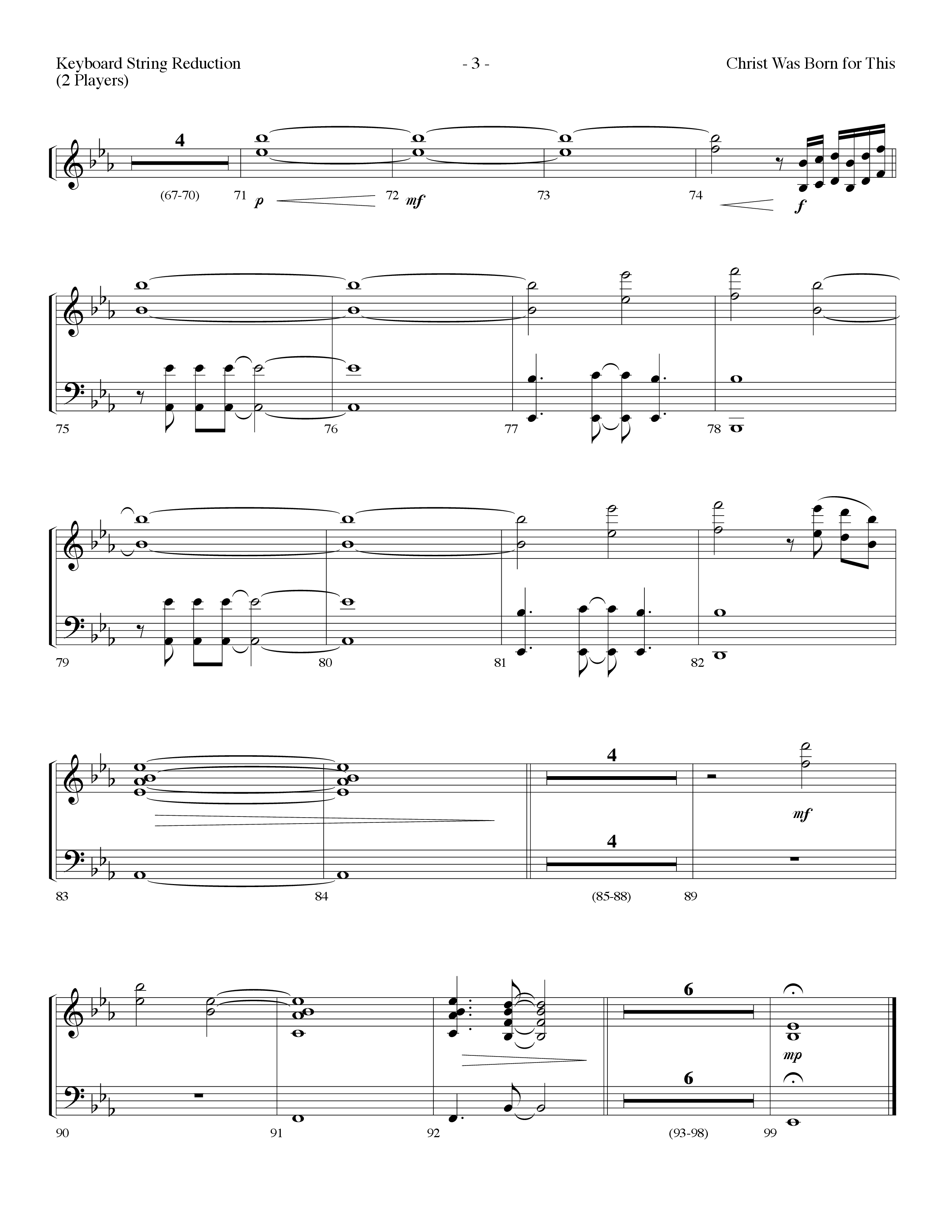 Christ Was Born For This (Choral Anthem SATB) String Reduction (Lifeway Choral / Arr. Dennis Allen)