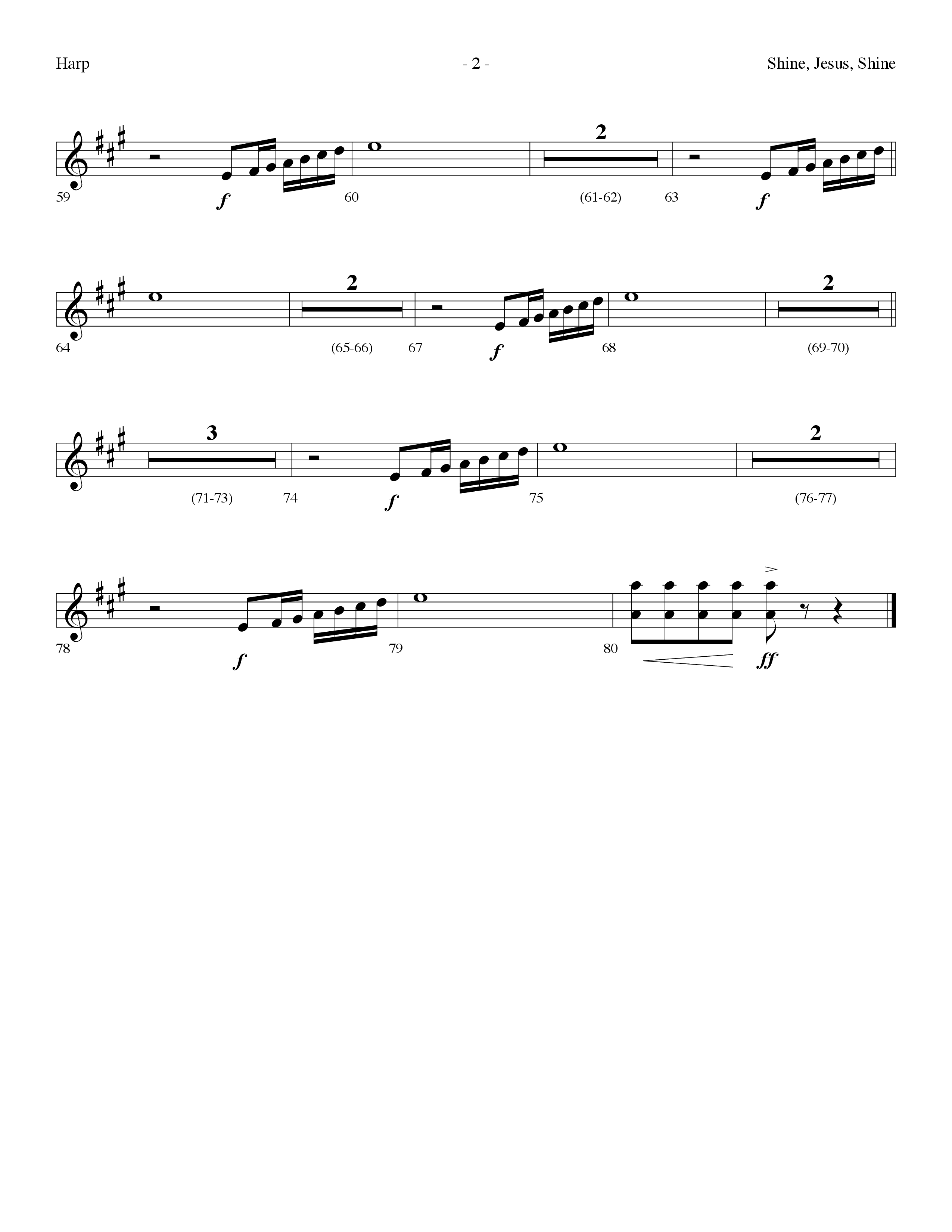 Shine Jesus Shine (Choral Anthem SATB) Harp (Lifeway Choral / Arr. Dennis Allen)