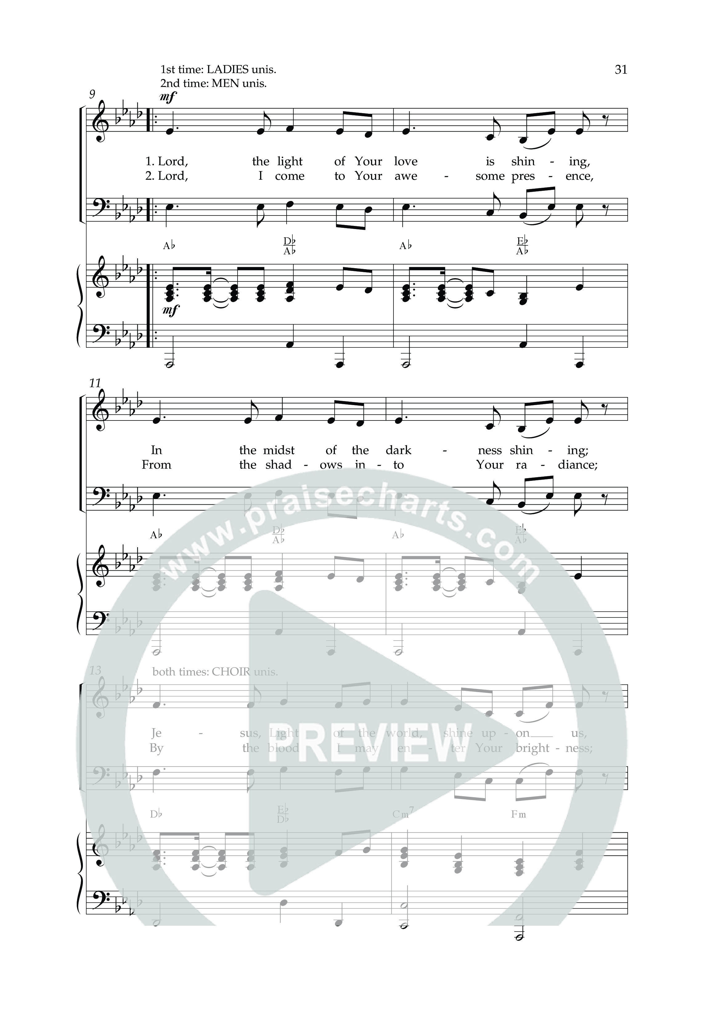 Shine Jesus Shine (Choral Anthem SATB) Anthem (SATB/Piano) (Lifeway Choral / Arr. Dennis Allen)