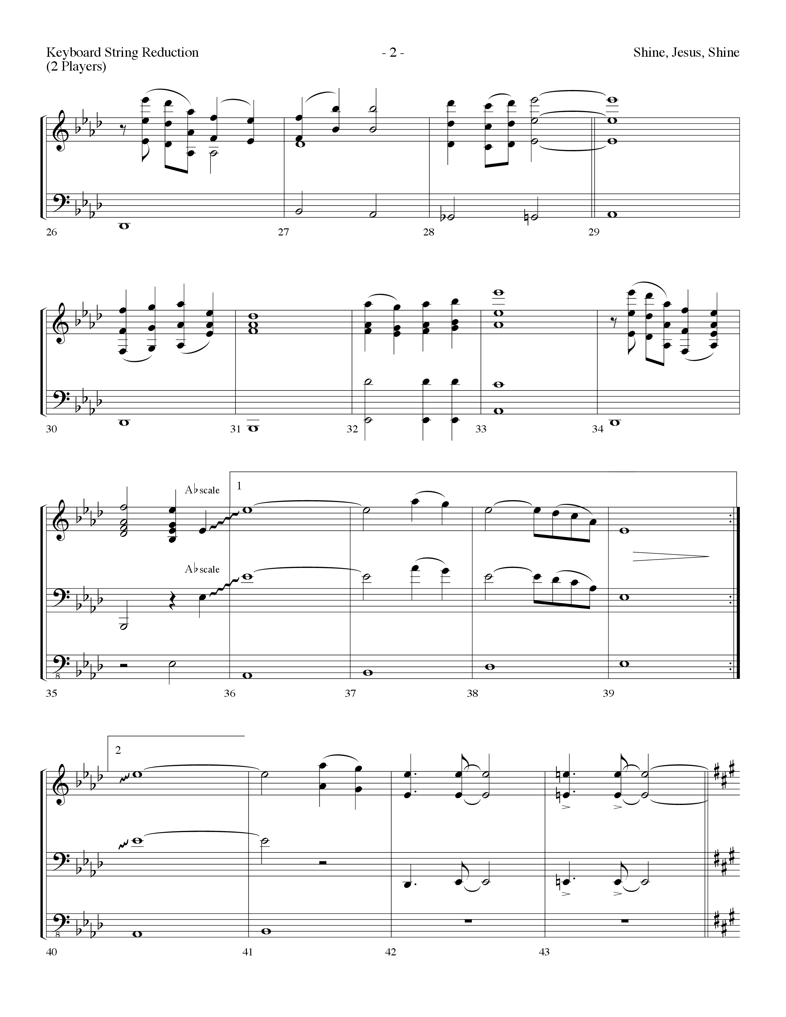 Shine Jesus Shine (Choral Anthem SATB) String Reduction (Lifeway Choral / Arr. Dennis Allen)