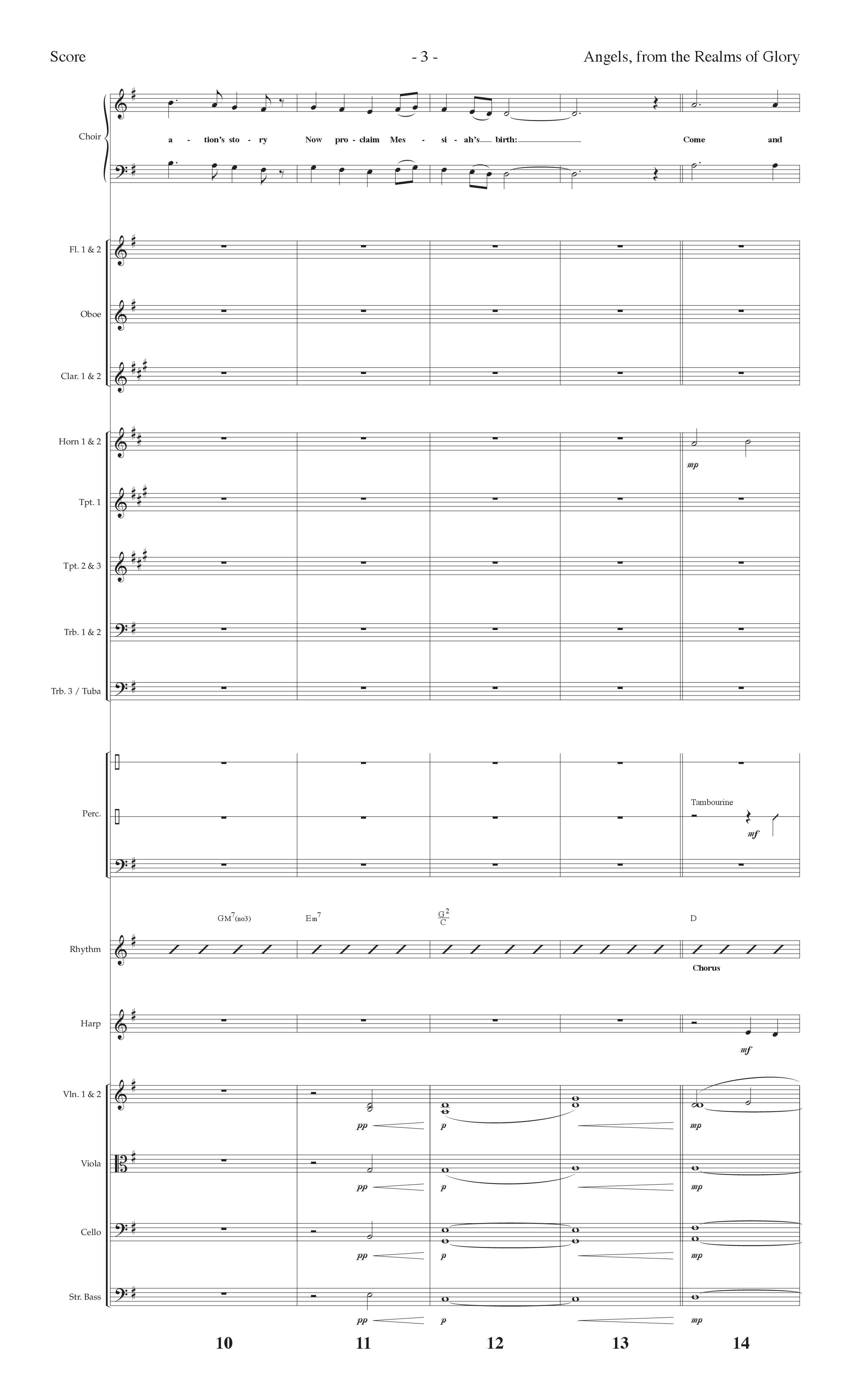 Angels From the Realms of Glory (And He Shall Reign) (Choral Anthem SATB) Conductor's Score (Lifeway Choral / Arr. Cliff Duren)