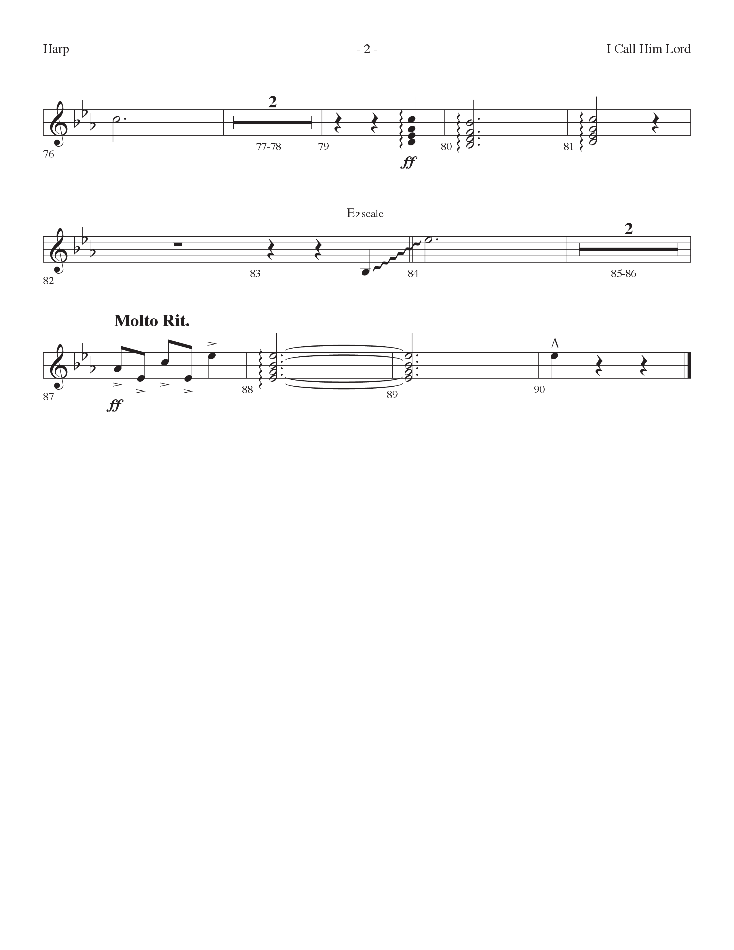 I Call Him Lord (Choral Anthem SATB) Harp (Lifeway Choral / Arr. Cliff Duren)