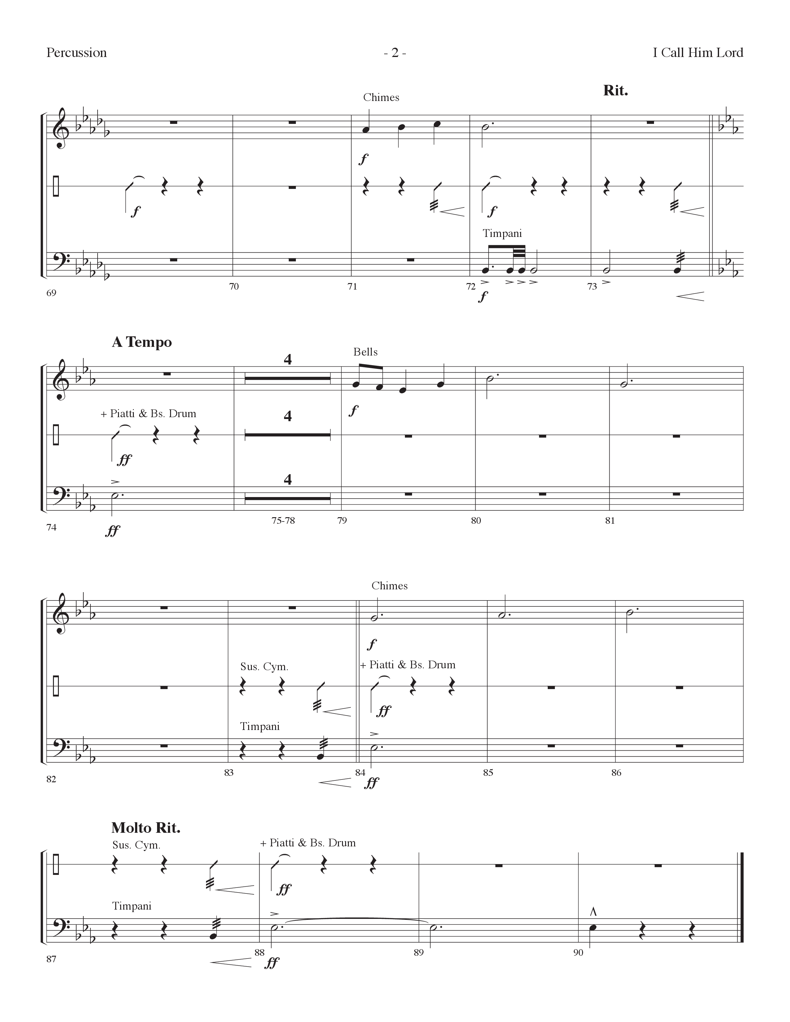 I Call Him Lord (Choral Anthem SATB) Percussion (Lifeway Choral / Arr. Cliff Duren)