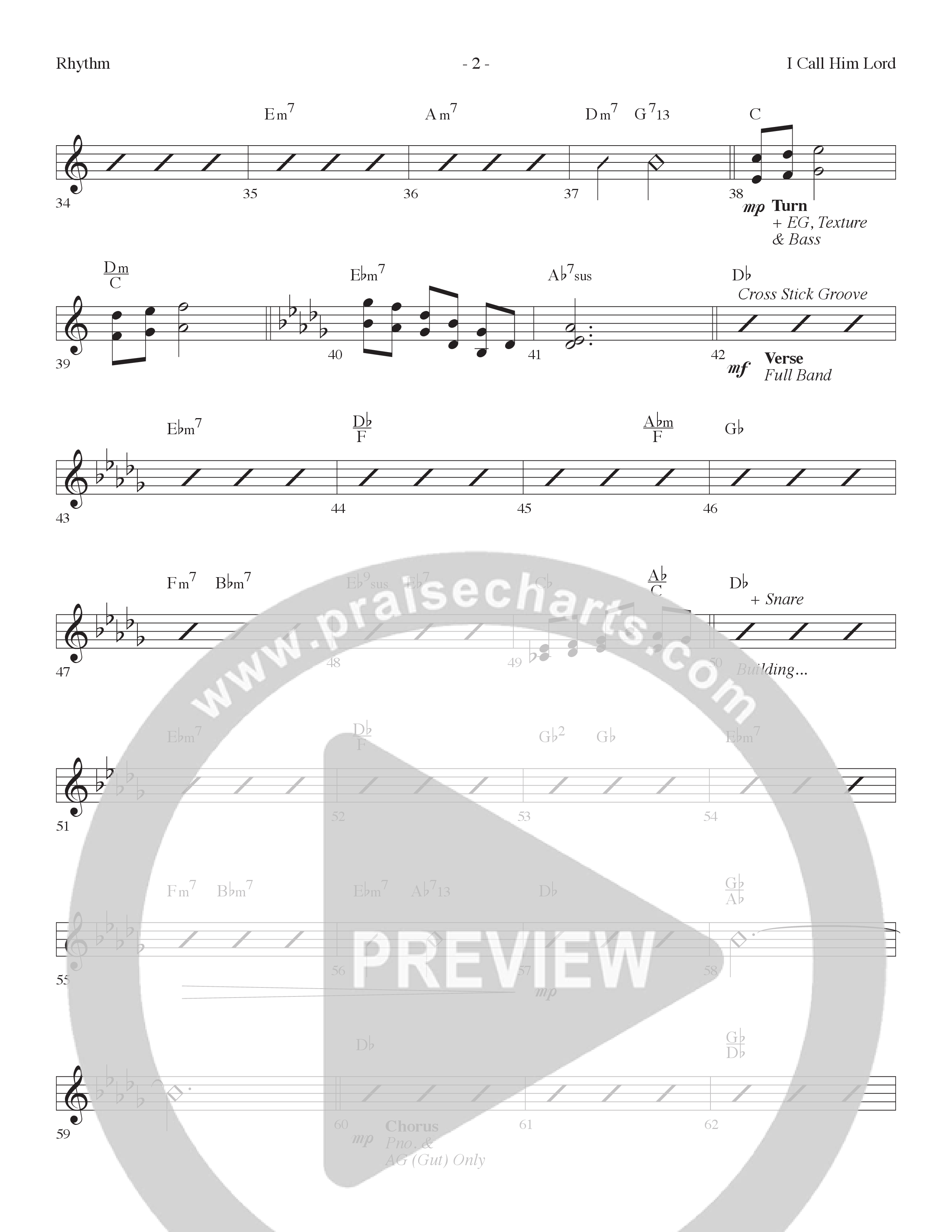 I Call Him Lord (Choral Anthem SATB) Lead Melody & Rhythm (Lifeway Choral / Arr. Cliff Duren)