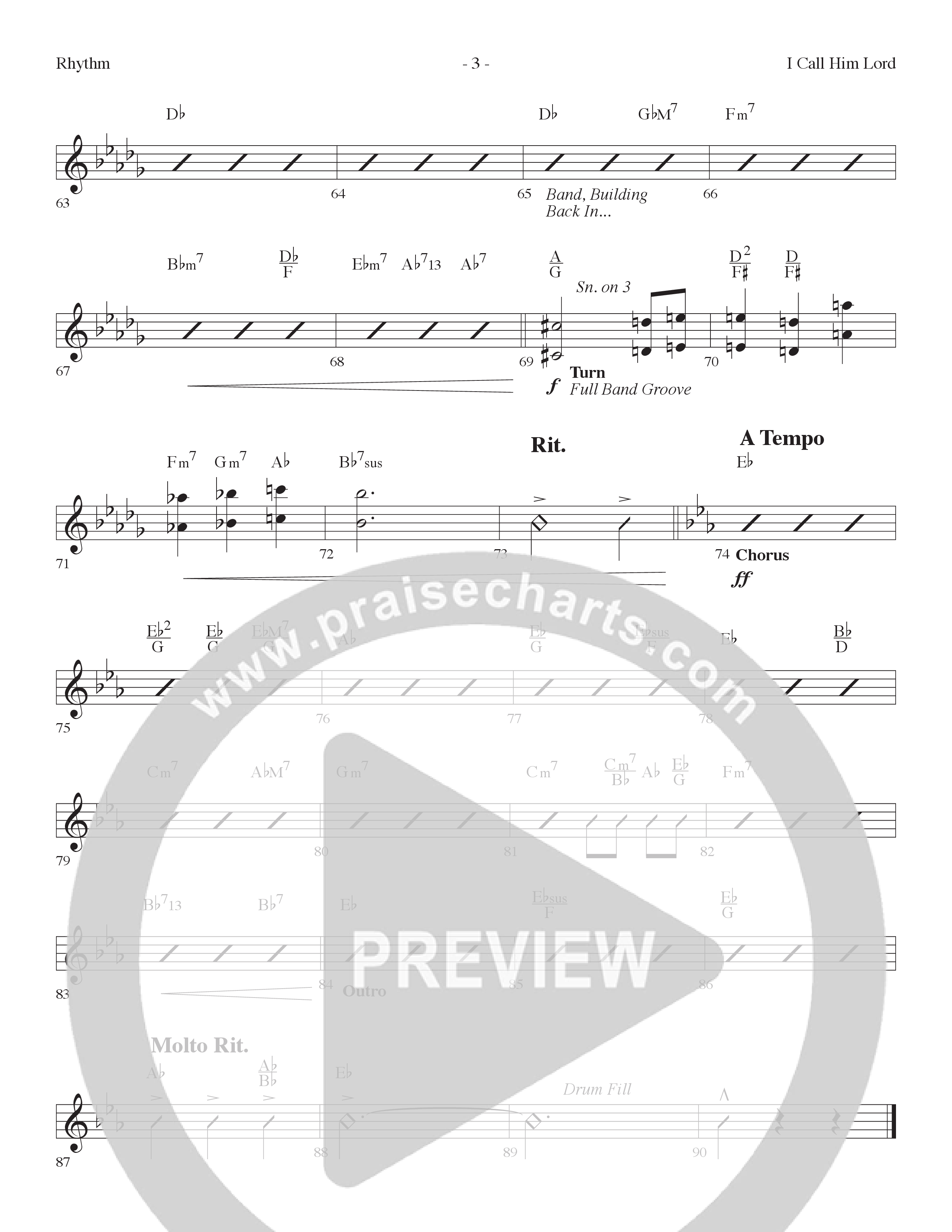 I Call Him Lord (Choral Anthem SATB) Lead Melody & Rhythm (Lifeway Choral / Arr. Cliff Duren)