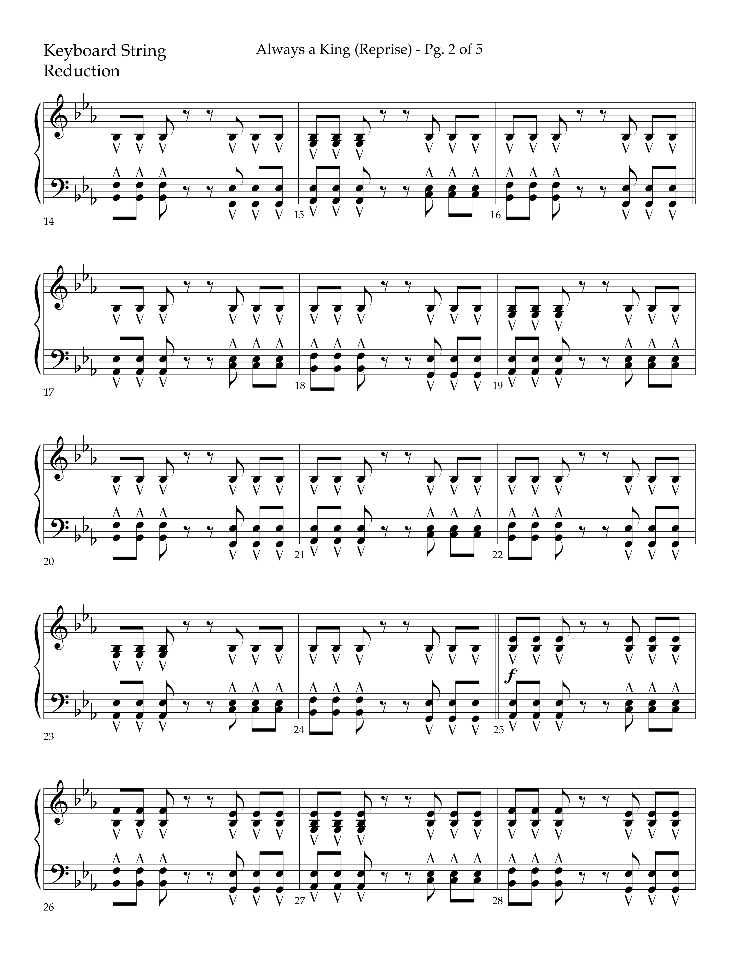 Always A King (Reprise) (Choral Anthem SATB) String Reduction (Lifeway Choral / Arr. John Bolin / Arr. Don Koch)