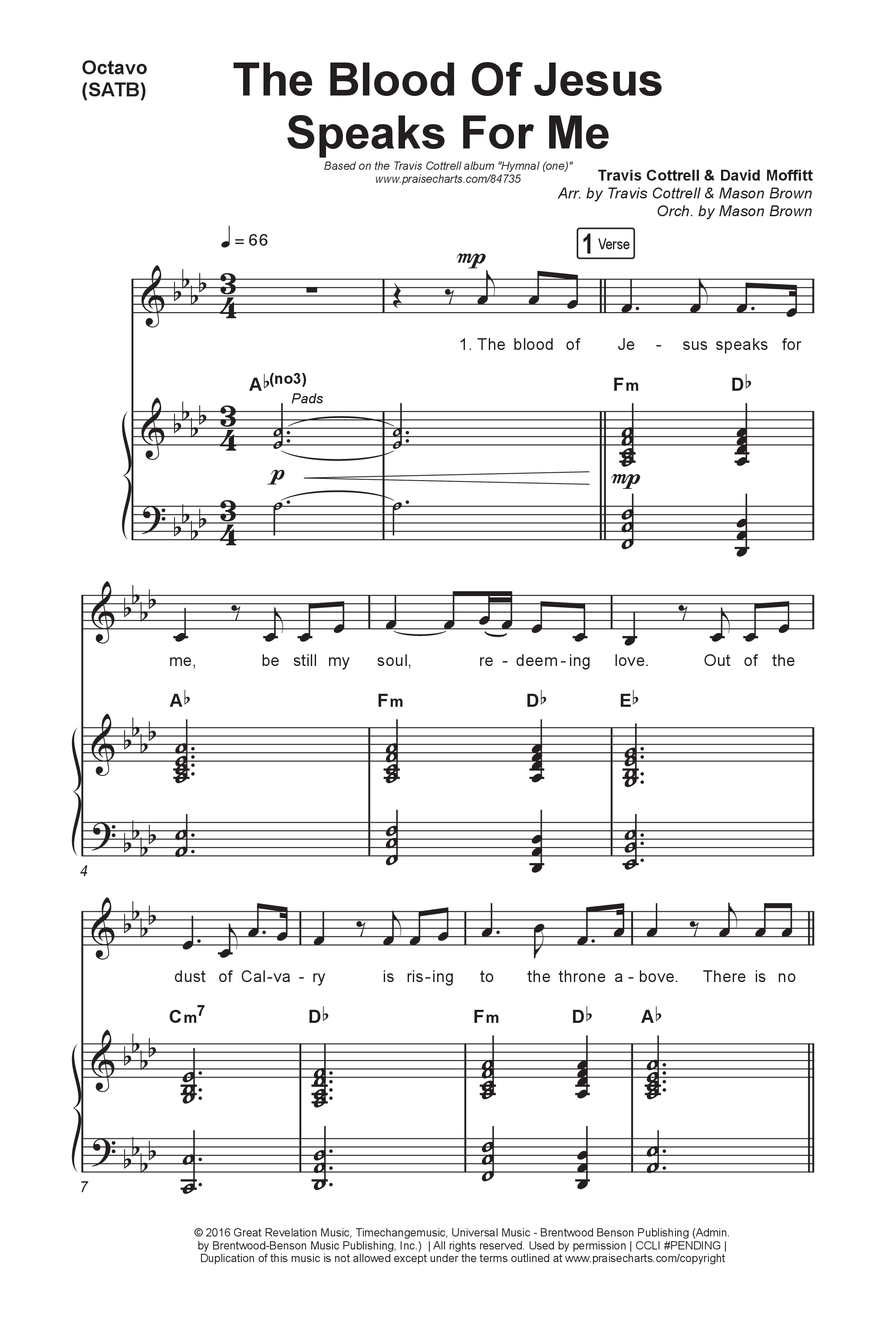 Hymnal (one) (7 Song Collection) Song 3 (Octavo SATB) (Travis Cottrell / Arr. Mason Brown)