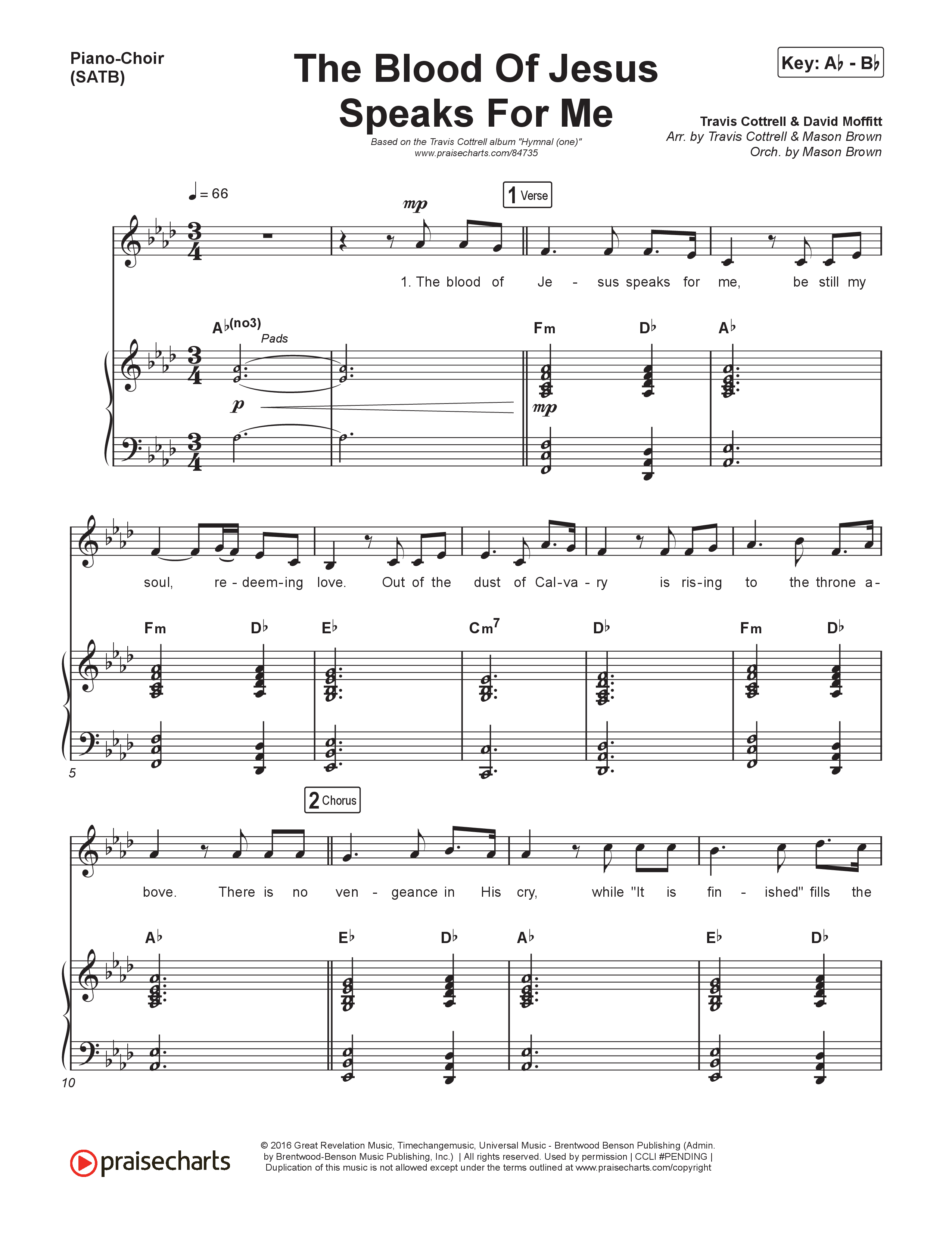 Hymnal (one) (7 Song Collection) Song 3 (Piano SATB) (Travis Cottrell / Arr. Mason Brown)