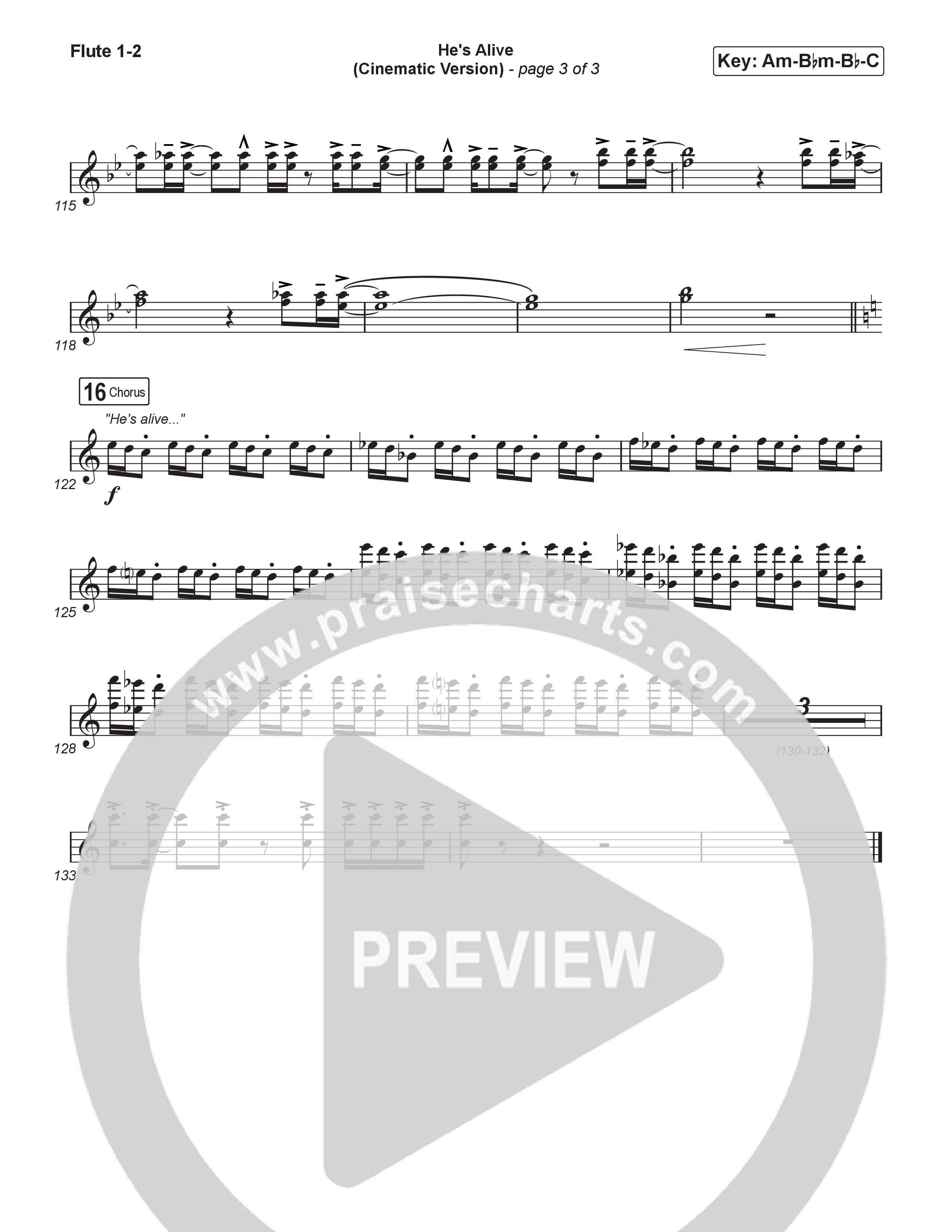 He's Alive (Cinematic Version) (Choral/SATB) Wind Pack (Travis Cottrell / Arr. Mason Brown)