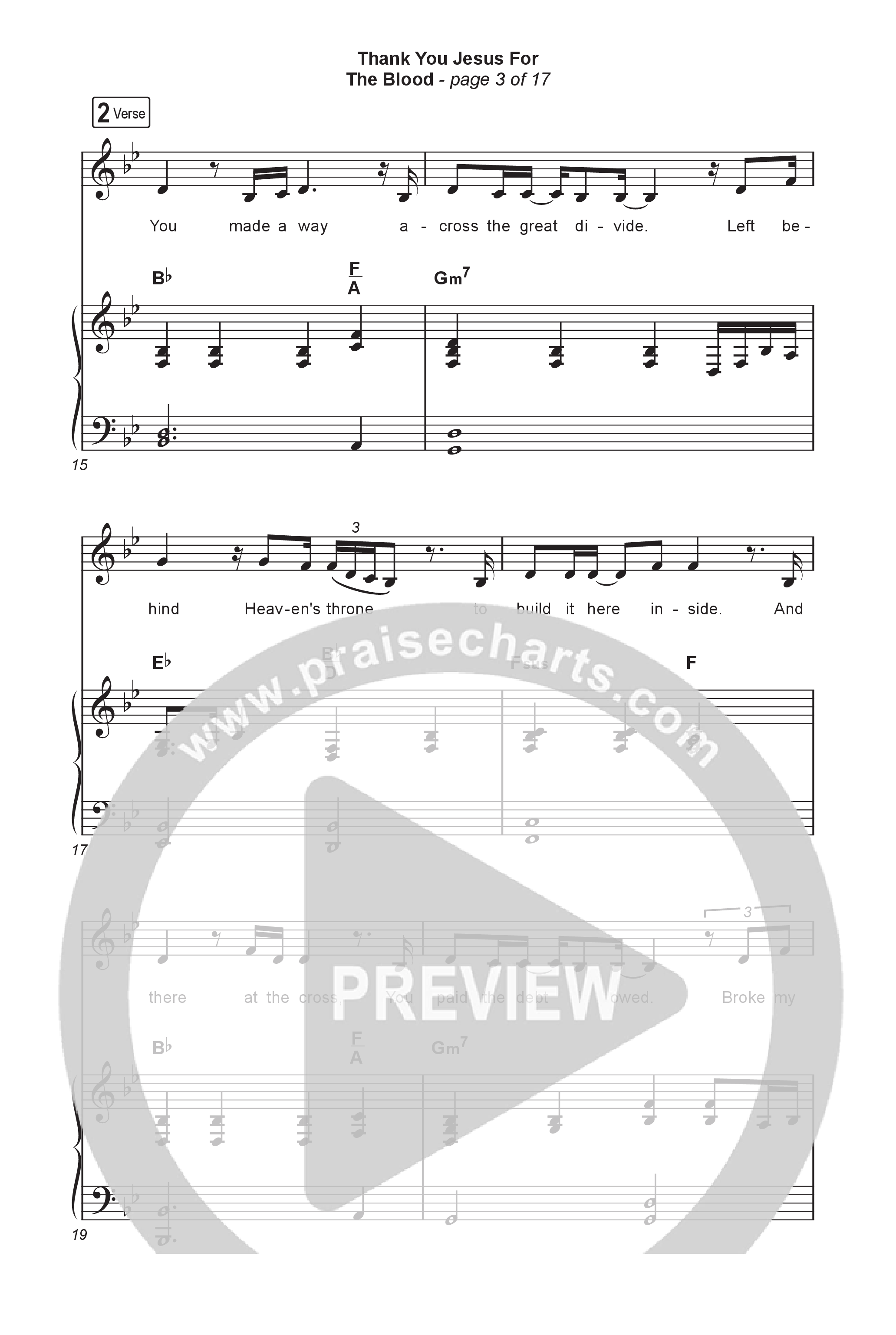 Thank You Jesus For The Blood (Choral/SATB) Octavo (SATB & Pno) (Travis Cottrell / Brooke Voland / Brentwood Baptist Choir / Orch. Travis Patton)