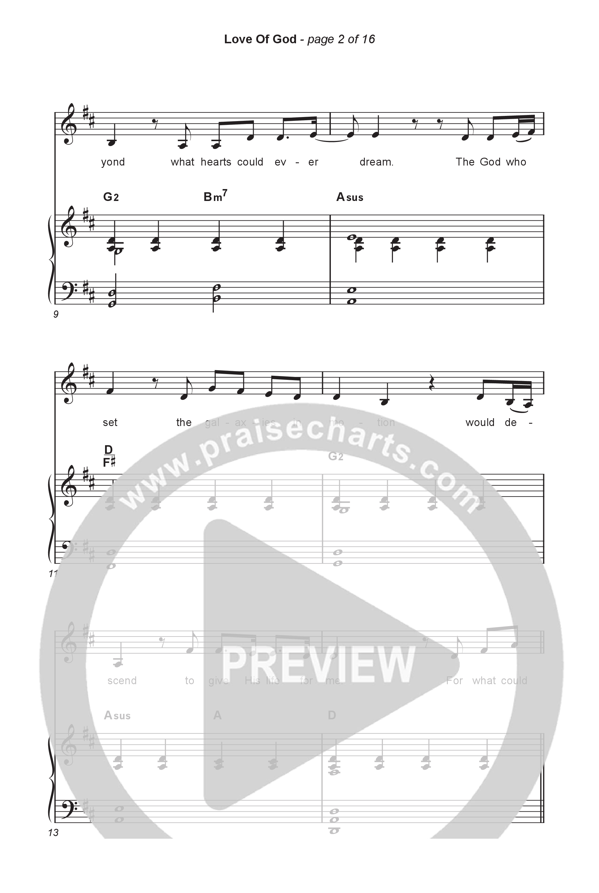 Love Of God (Choral/SATB) Octavo (SATB & Pno) (Travis Cottrell / Arr. Mason Brown)